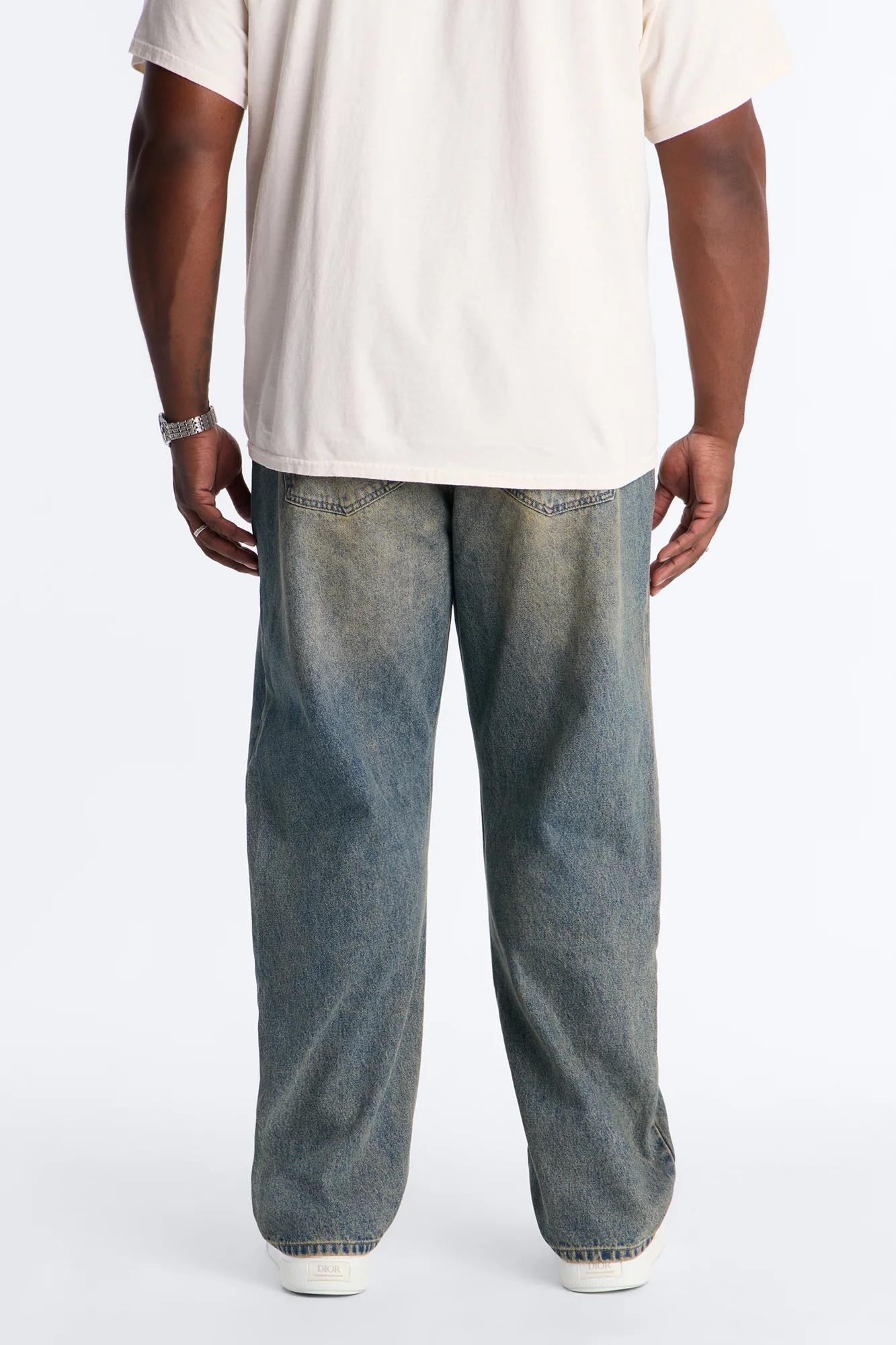 Straight Dark Wave Jeans - Medium Blue Wash - Image 8