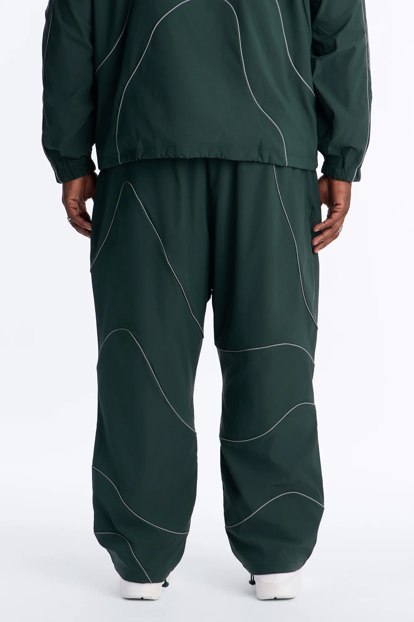 Straight Futuristic Mode Track Pant - Hunter Green - Image 9