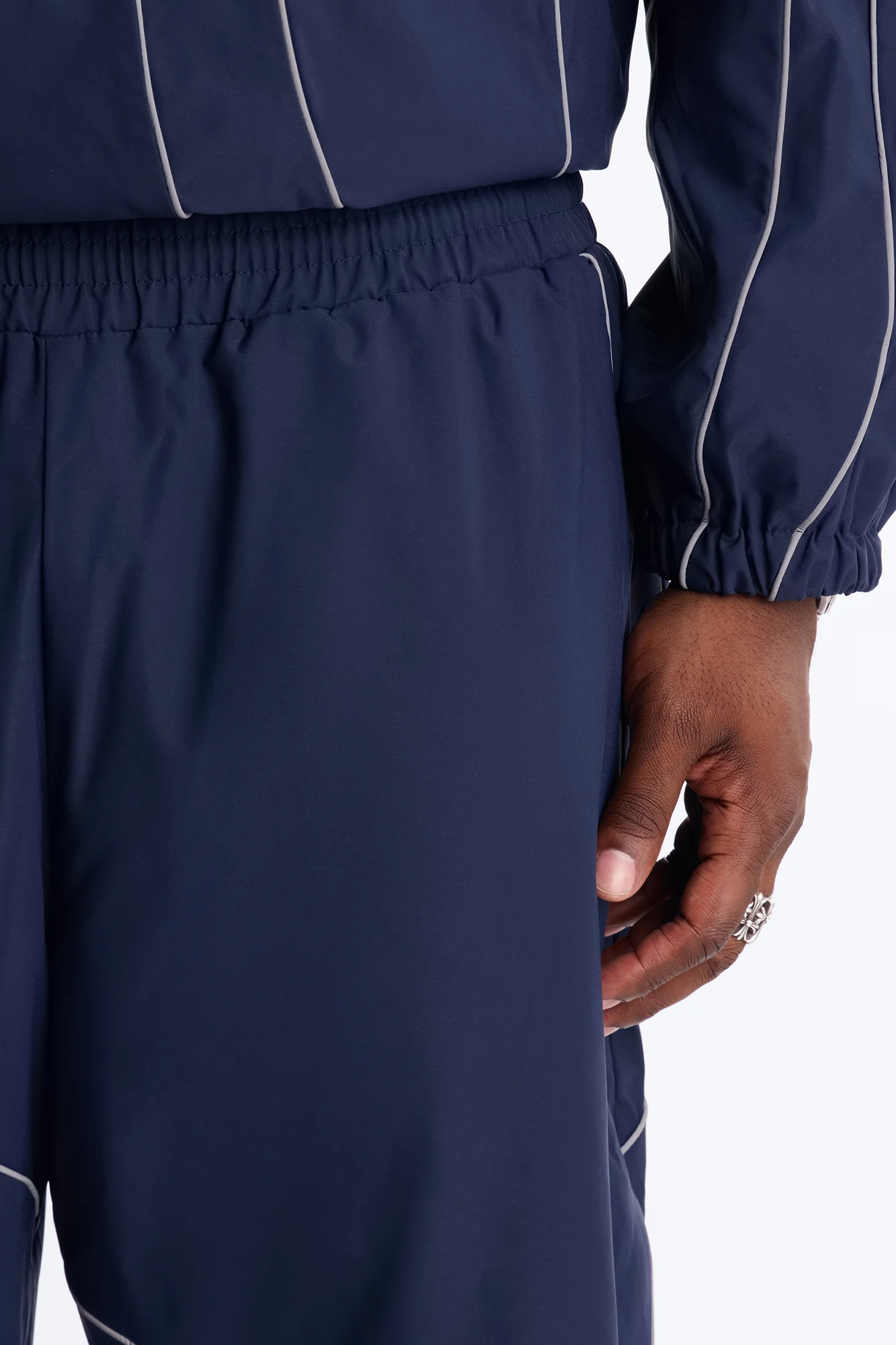 Straight Futuristic Mode Track Pant - Navy - Image 7