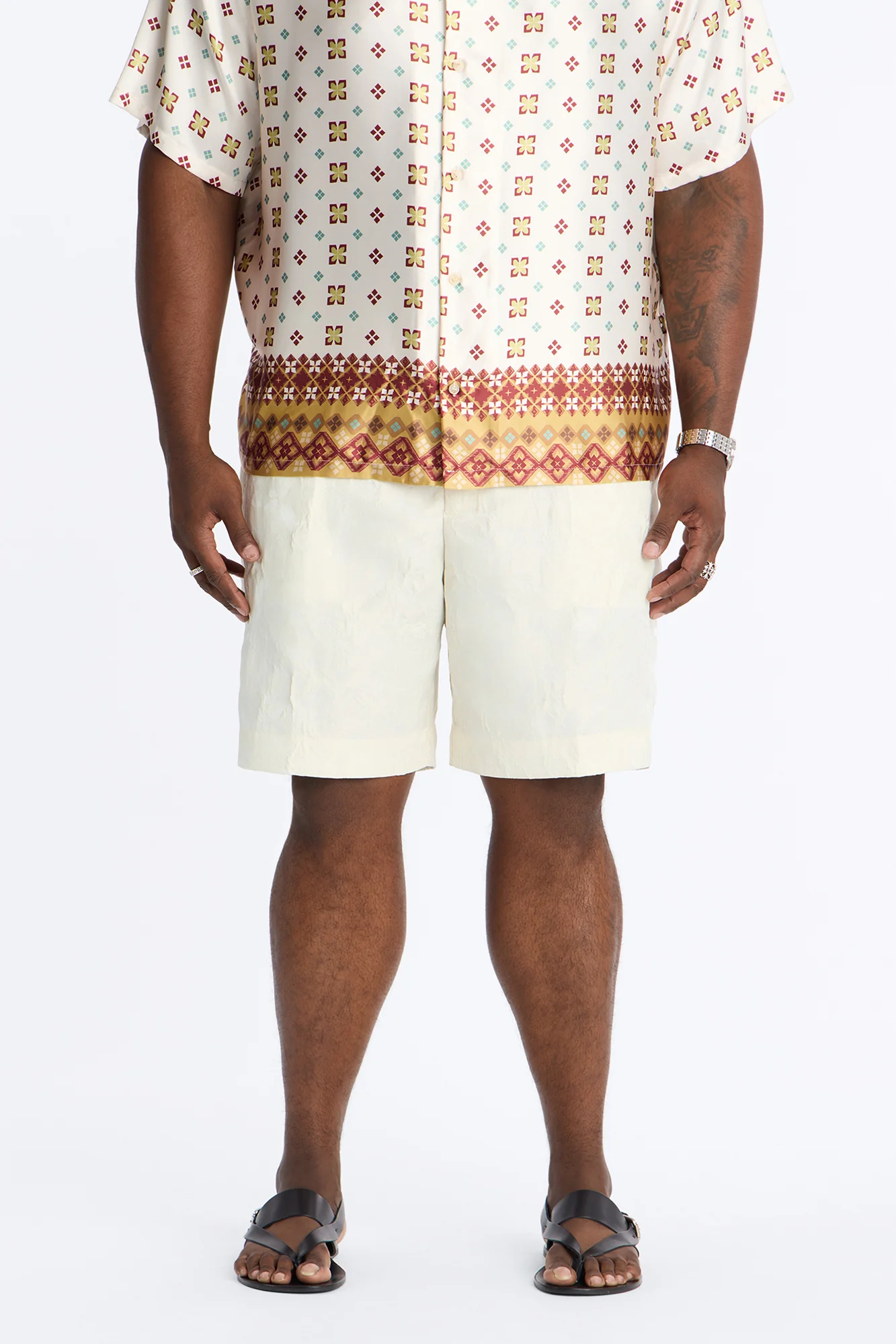 Straight Rose Mirage Short - Cream - Image 2