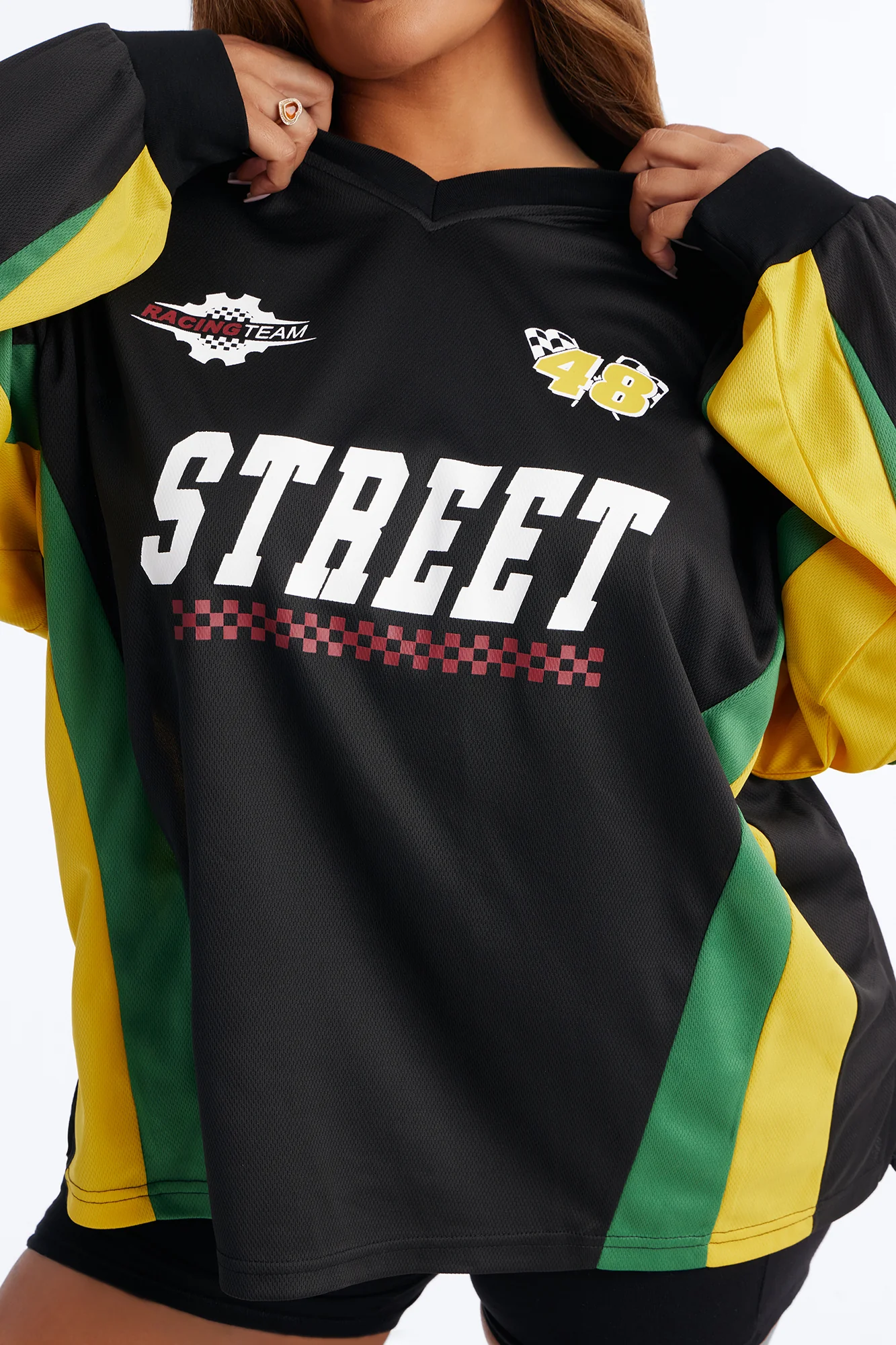 Street Racing Long Sleeve Jersey - Black - Image 7