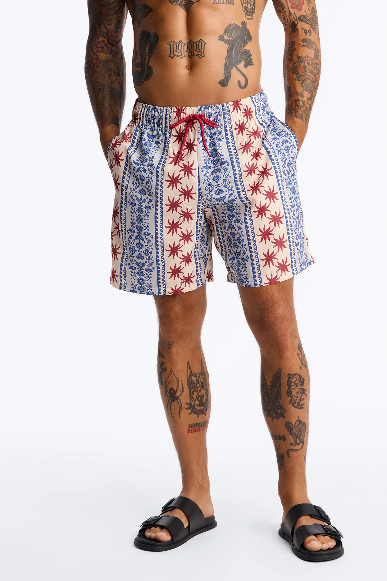 Striped Summer Tapestry Swim Trunk 7″ - Multi Color - Image 2
