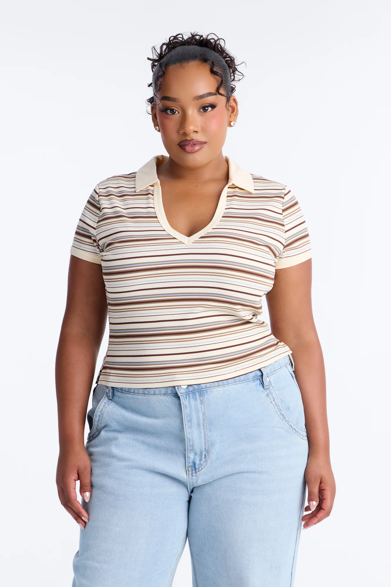 Stripes And Secrets French Terry Short Set - Black/White - Image 2