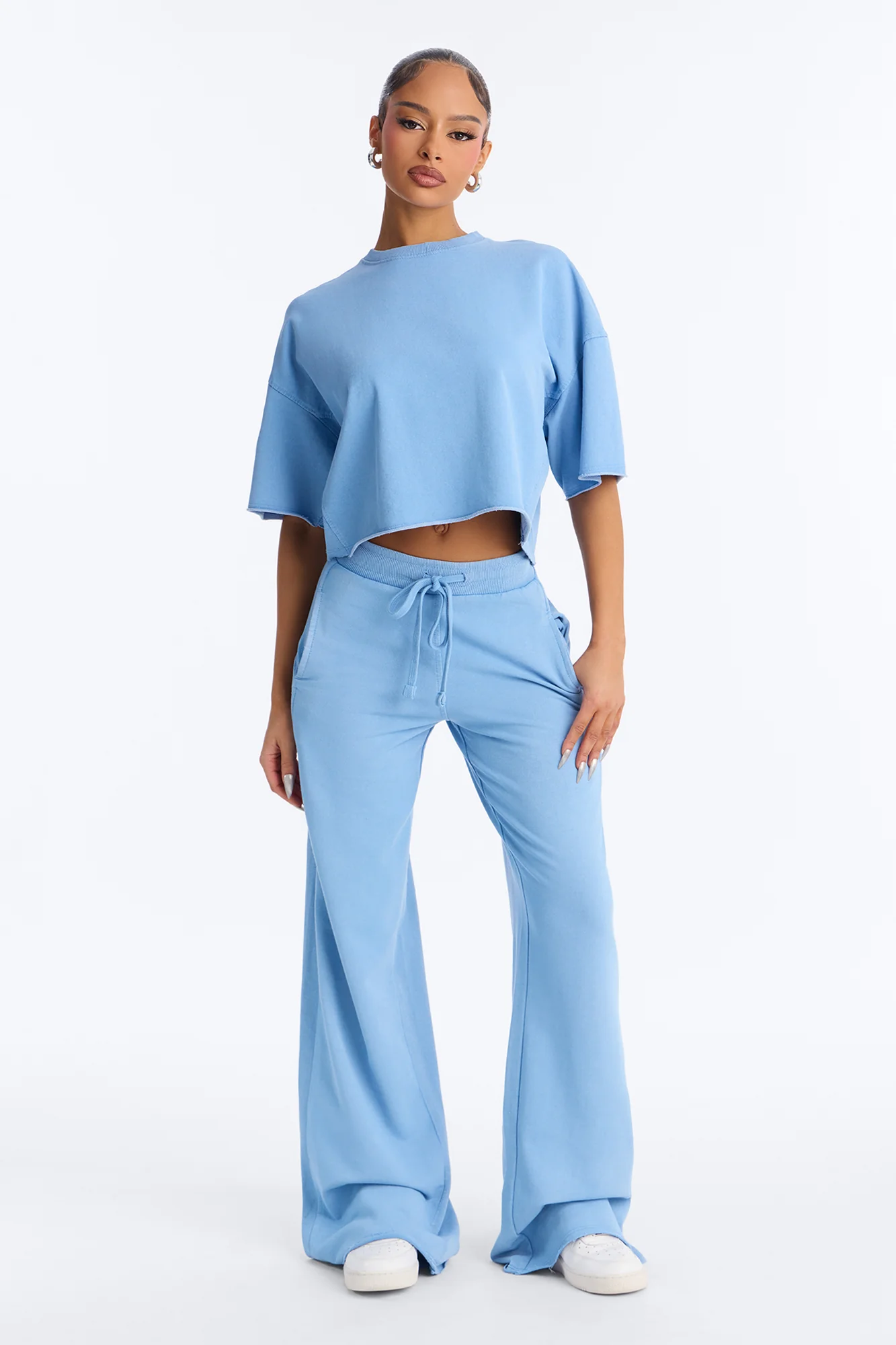 Strollin' Around Pant Set - Light Blue