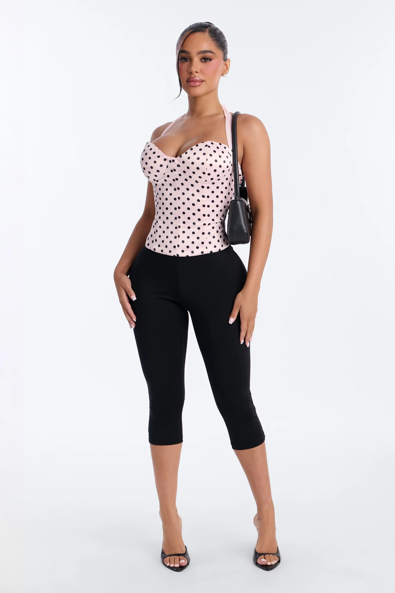 Sugar With Spice Polka Dot Satin Corset - Pink/combo - Image 2