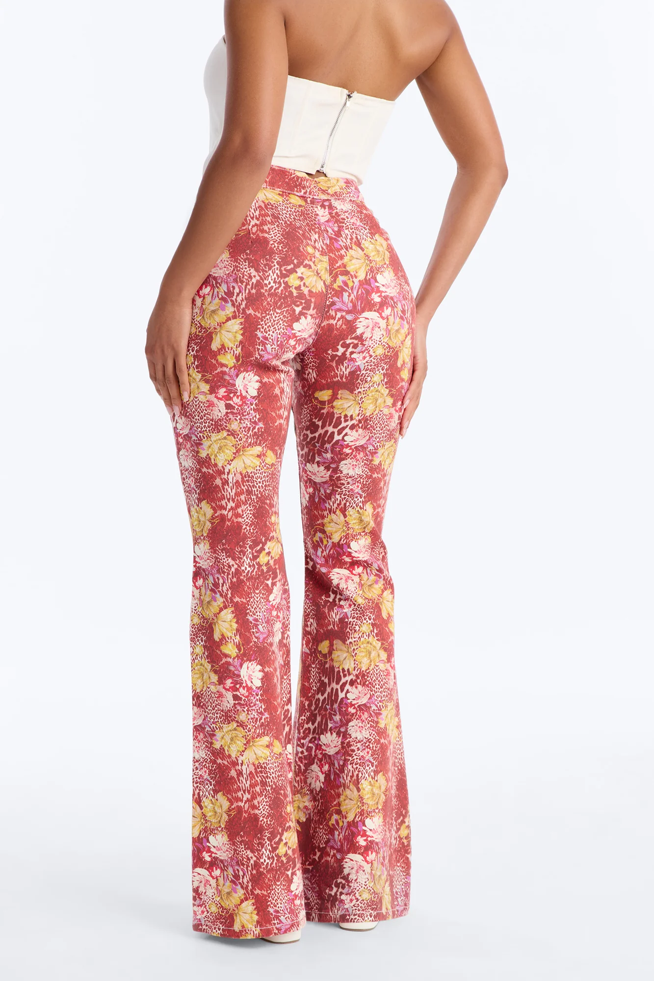 Summer Of Loving Printed Jeans - Red/combo - Image 3