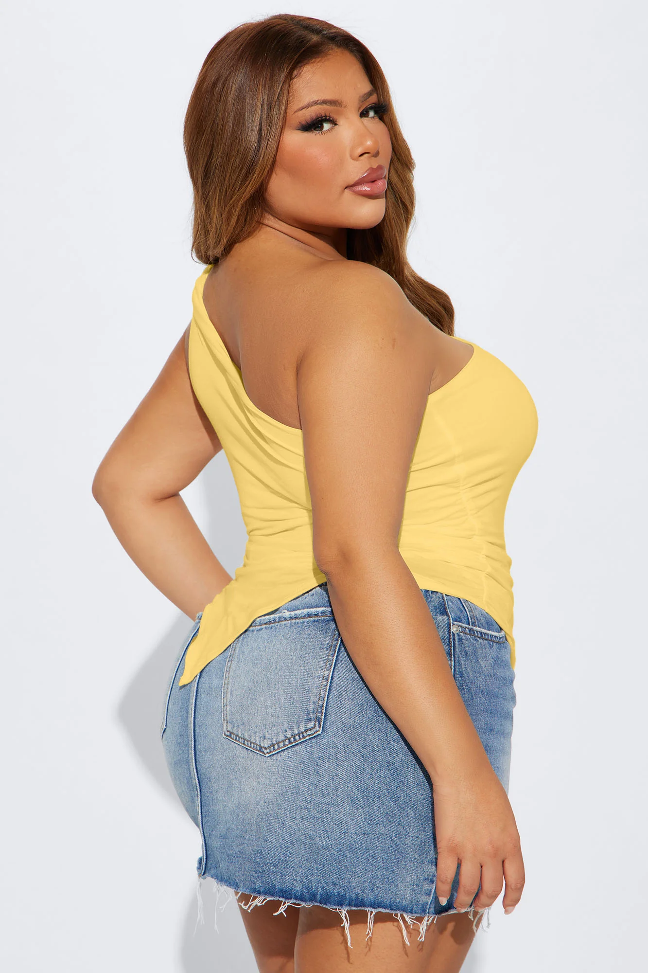 Summer One Shoulder Top - Butter Yellow - Image 6