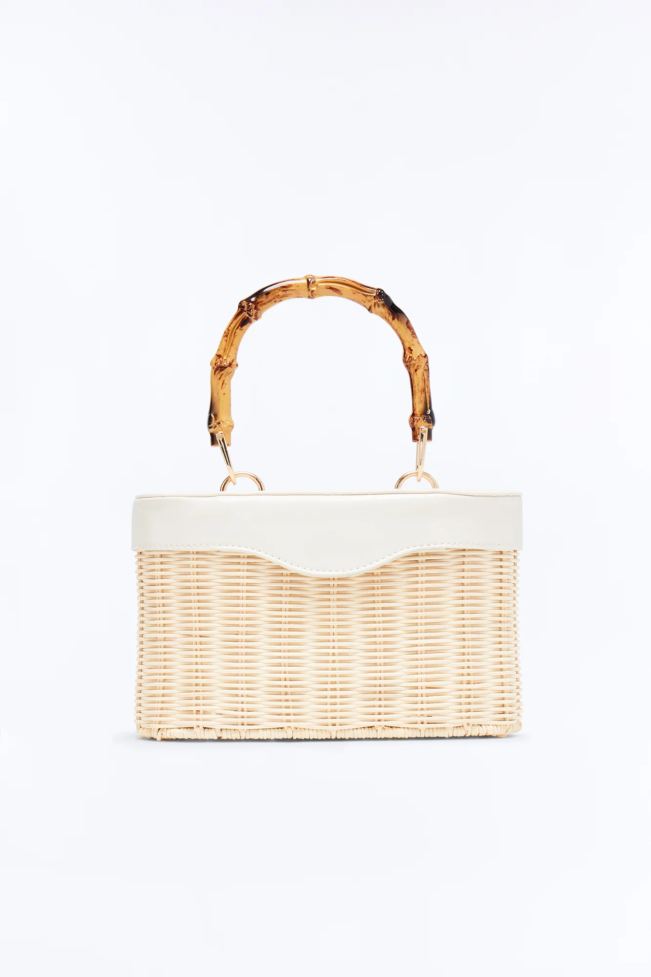 Sunhaven Straw Satchel Handbag - Natural/Combo - Image 3