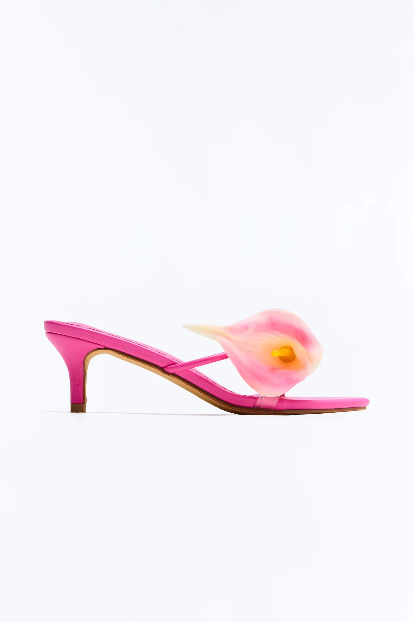 Sunny Days Flower Heels - HotPink