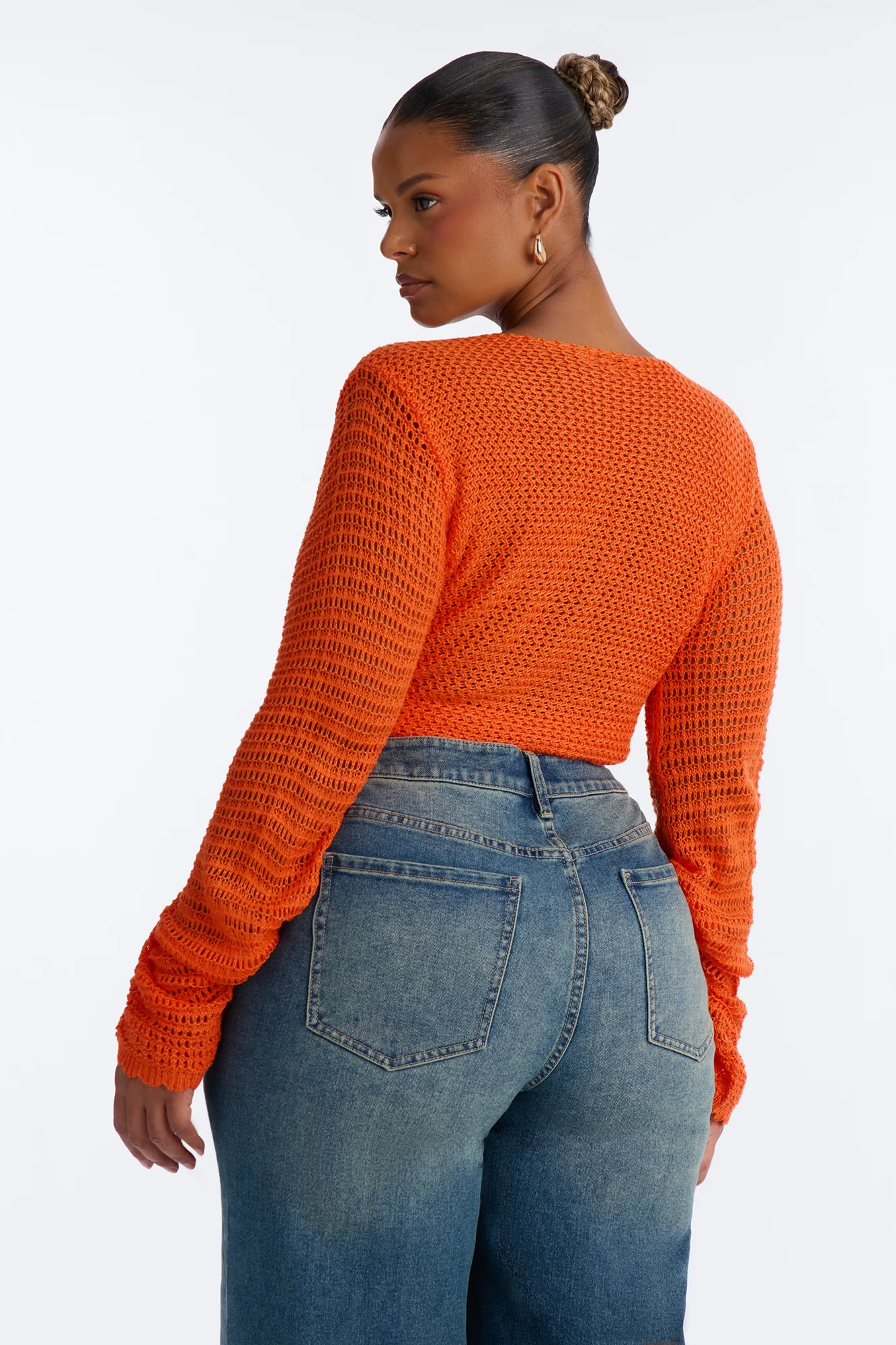 Sunny Paradise Crochet Top - Orange - Image 7