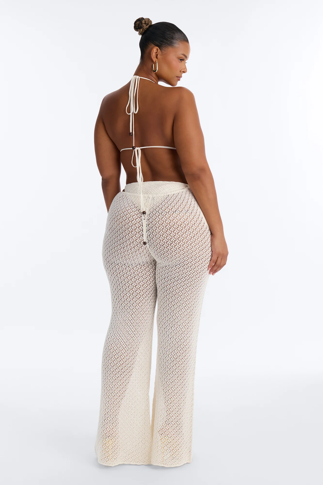 Sunset Crochet 3 Piece Pant Set - Cream - Image 7
