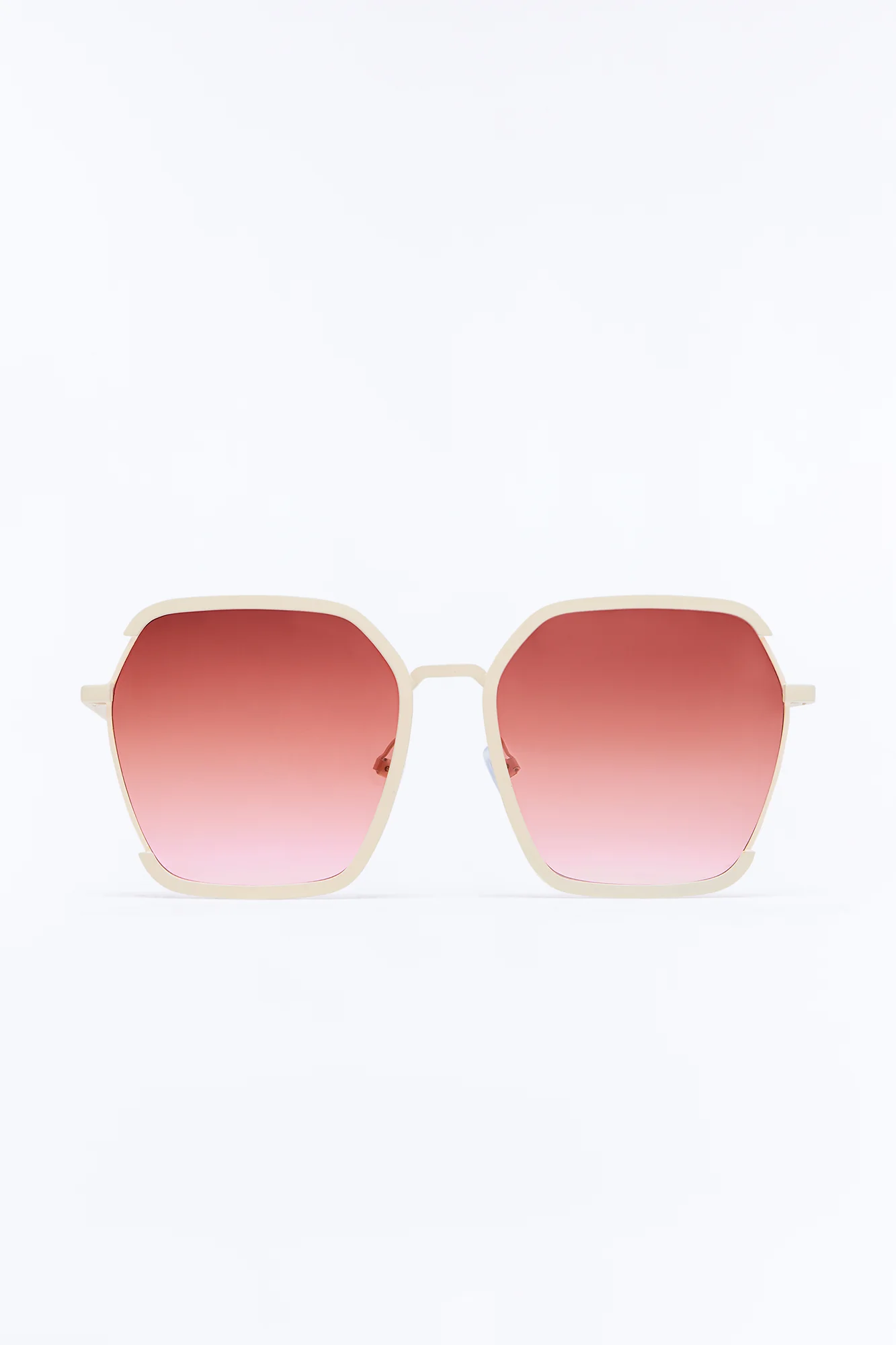 Sunset Fade Sunglasses - White/Pink - Image 2