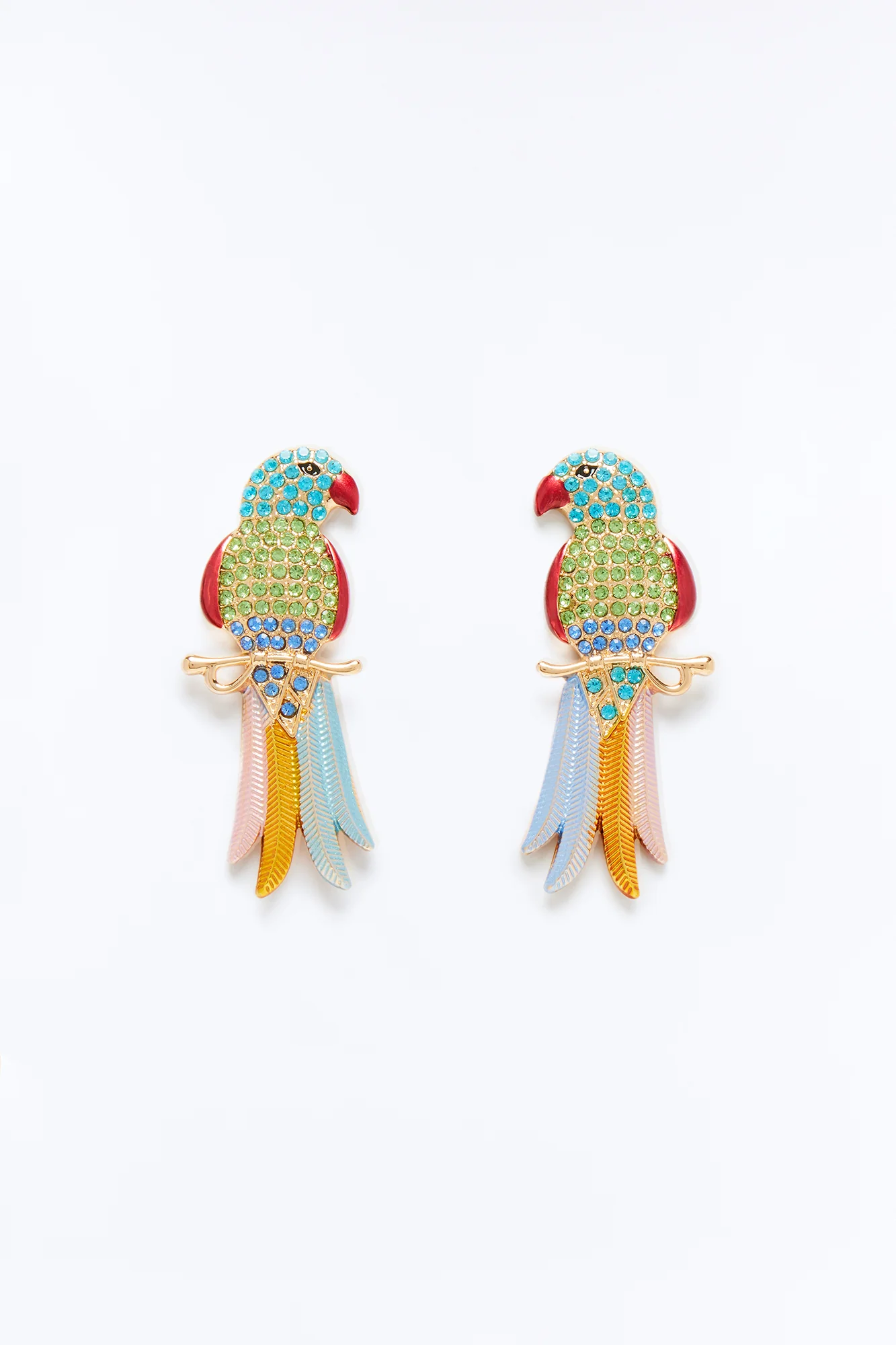 Sunset Parrot Earrings - Multi Color - Image 3