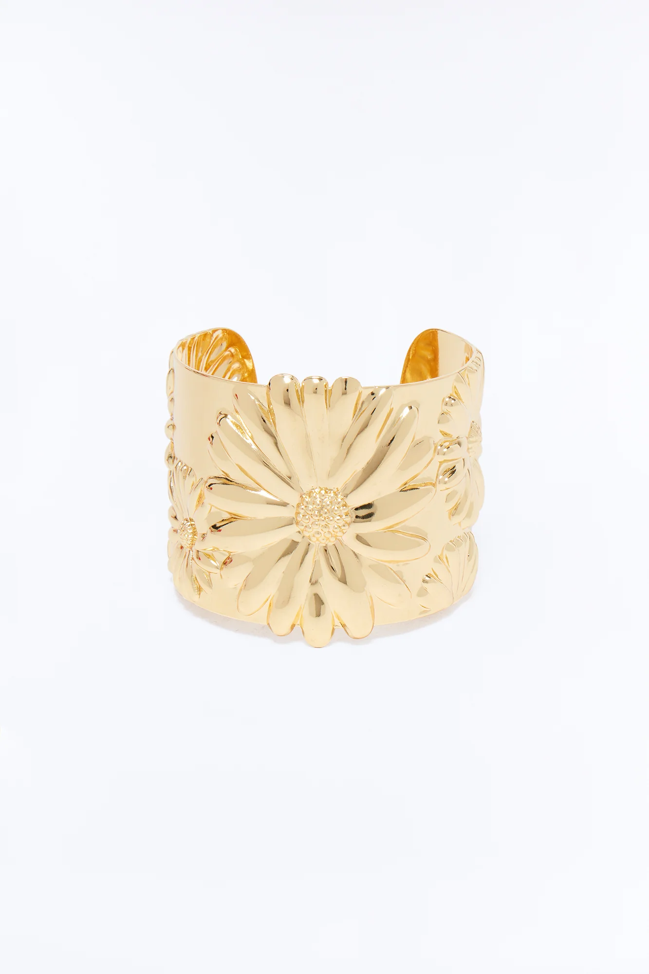 Sunshine And Sunflowers Cuff Bracelet - Gold - Image 3