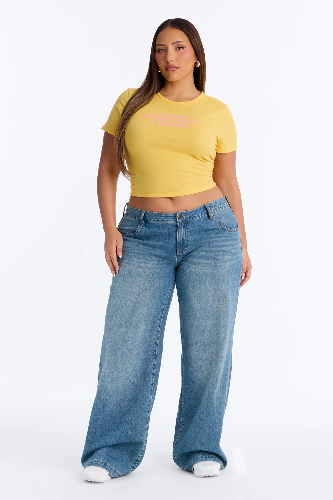 Supporting Those Rights Baby Tee - Yellow - Image 6