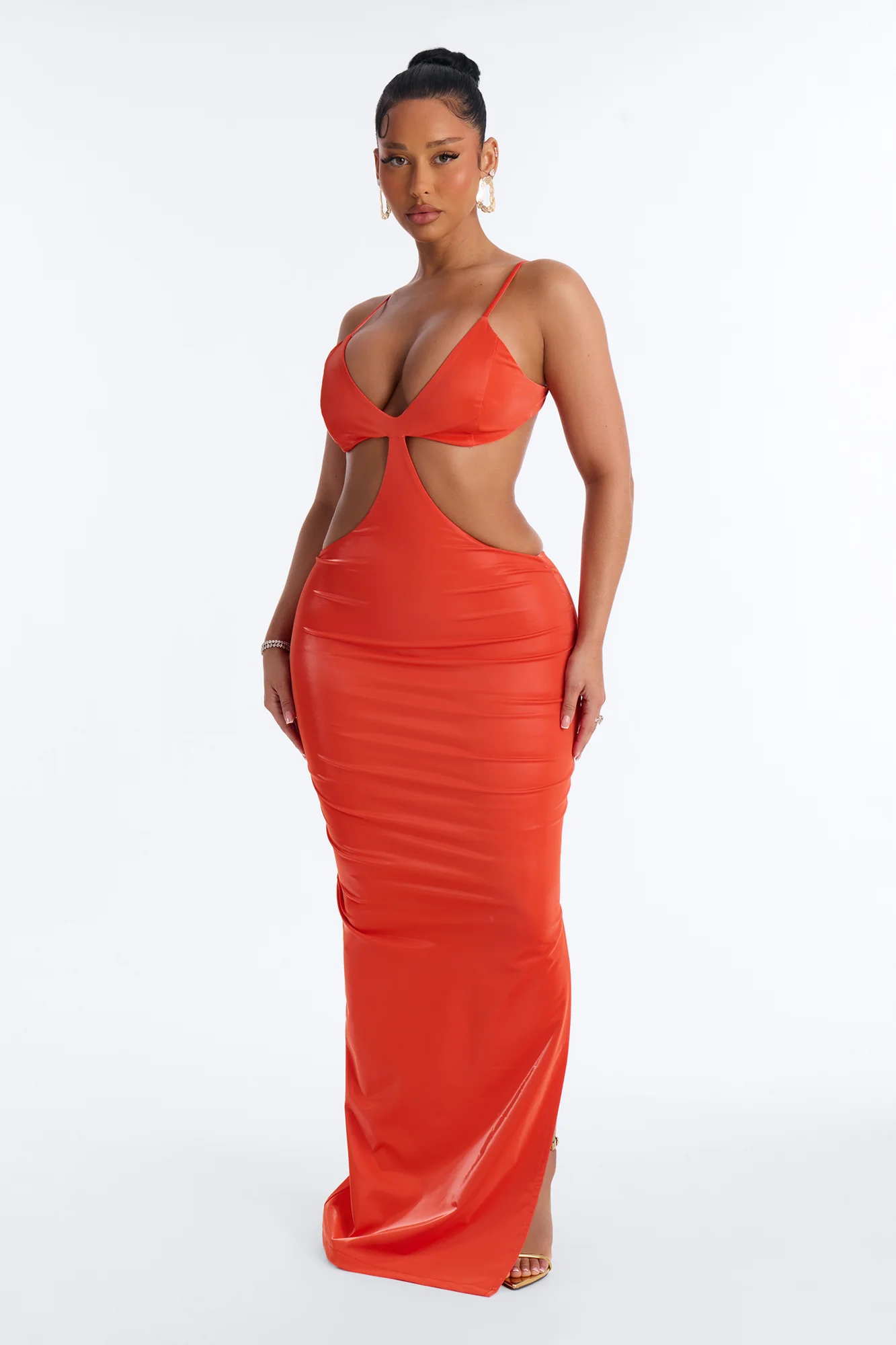 Supreme Heartbreaker Cut Out Maxi Dress - Orange