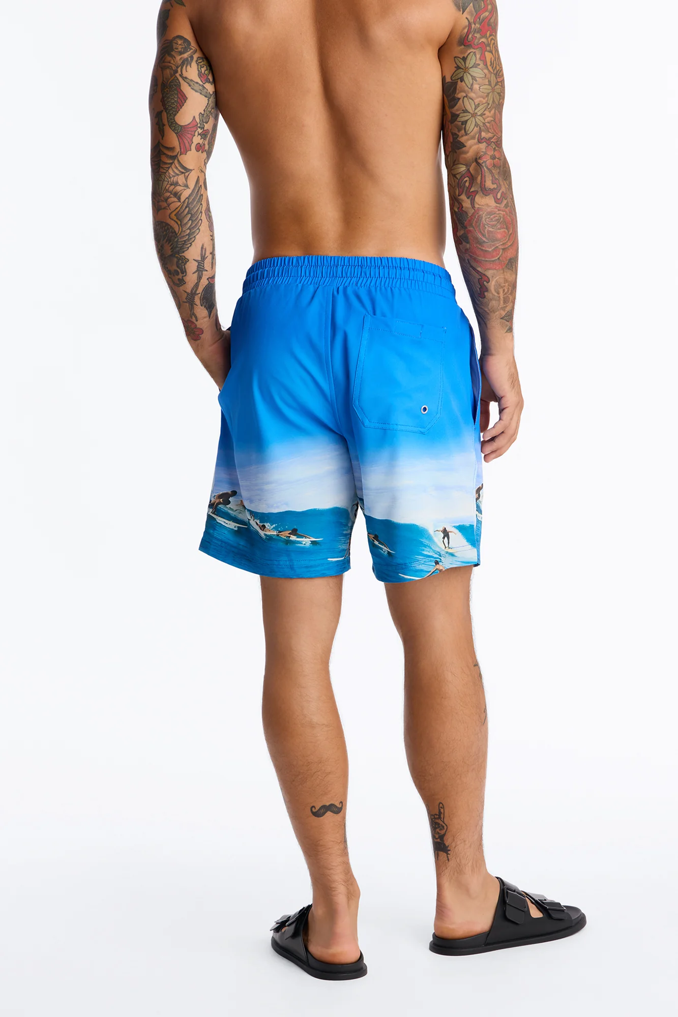 Surfer's Paradise Photoreal Swim Trunk 7″ - Blue/combo - Image 4