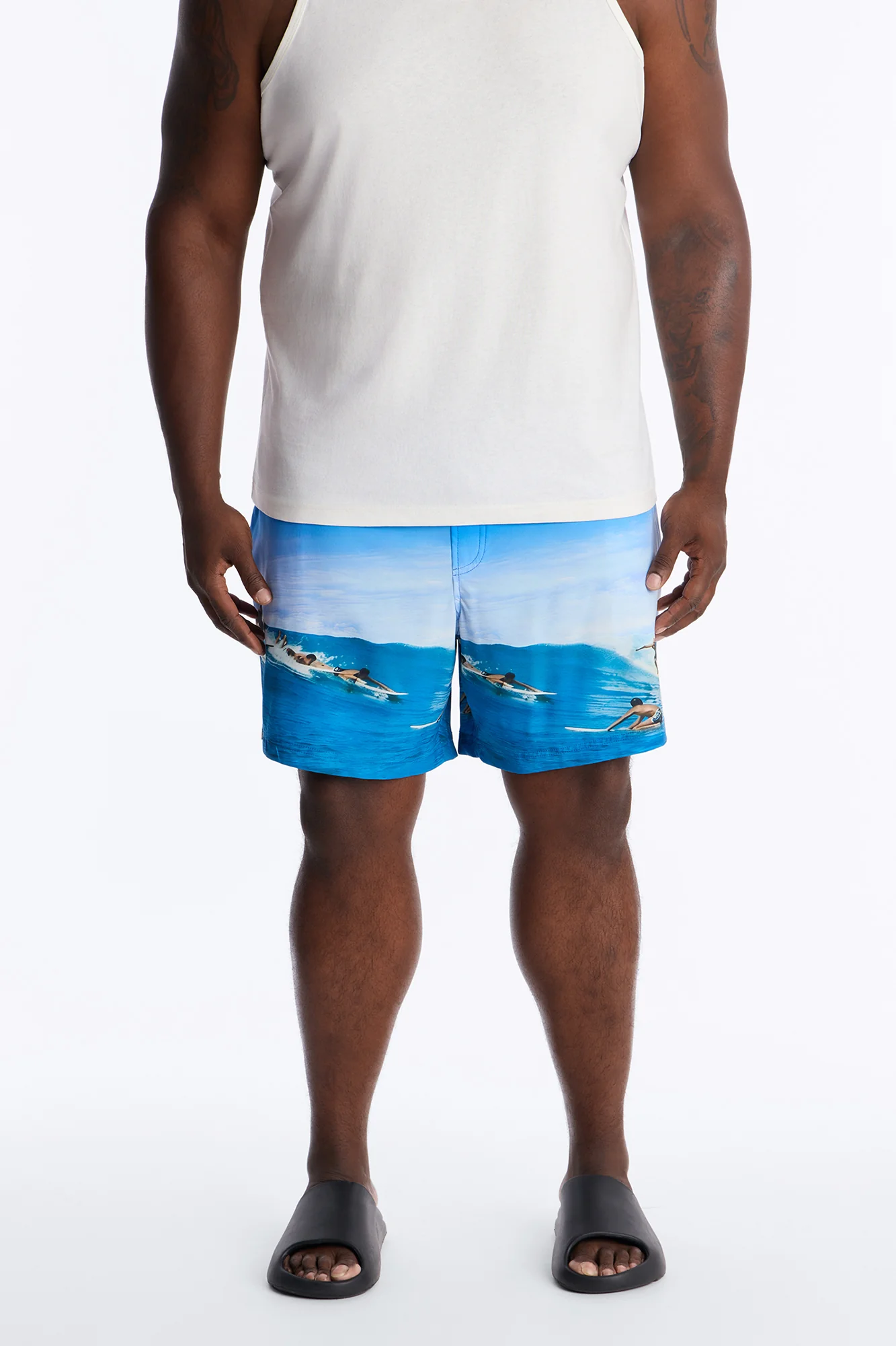 Surfer's Paradise Photoreal Swim Trunk 7″ - Blue/combo - Image 5