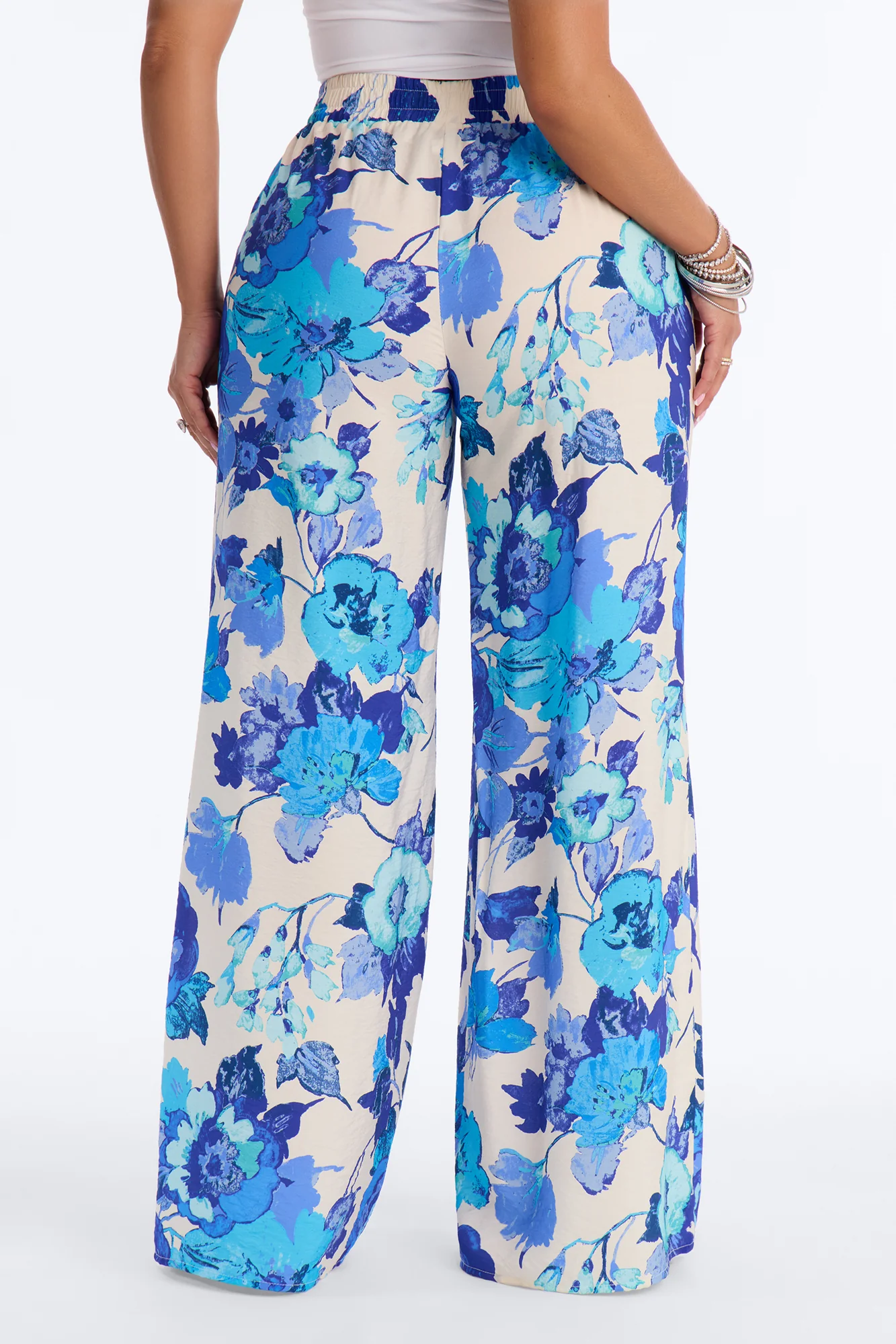 Sweet Bloom Wide Leg Pant - Blue - Image 4