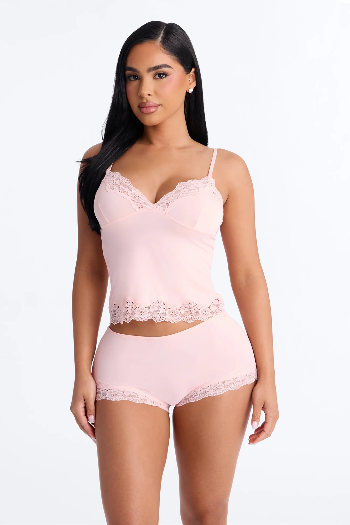 Sweet Dreams Tonight Cami PJ Short Set - Blush