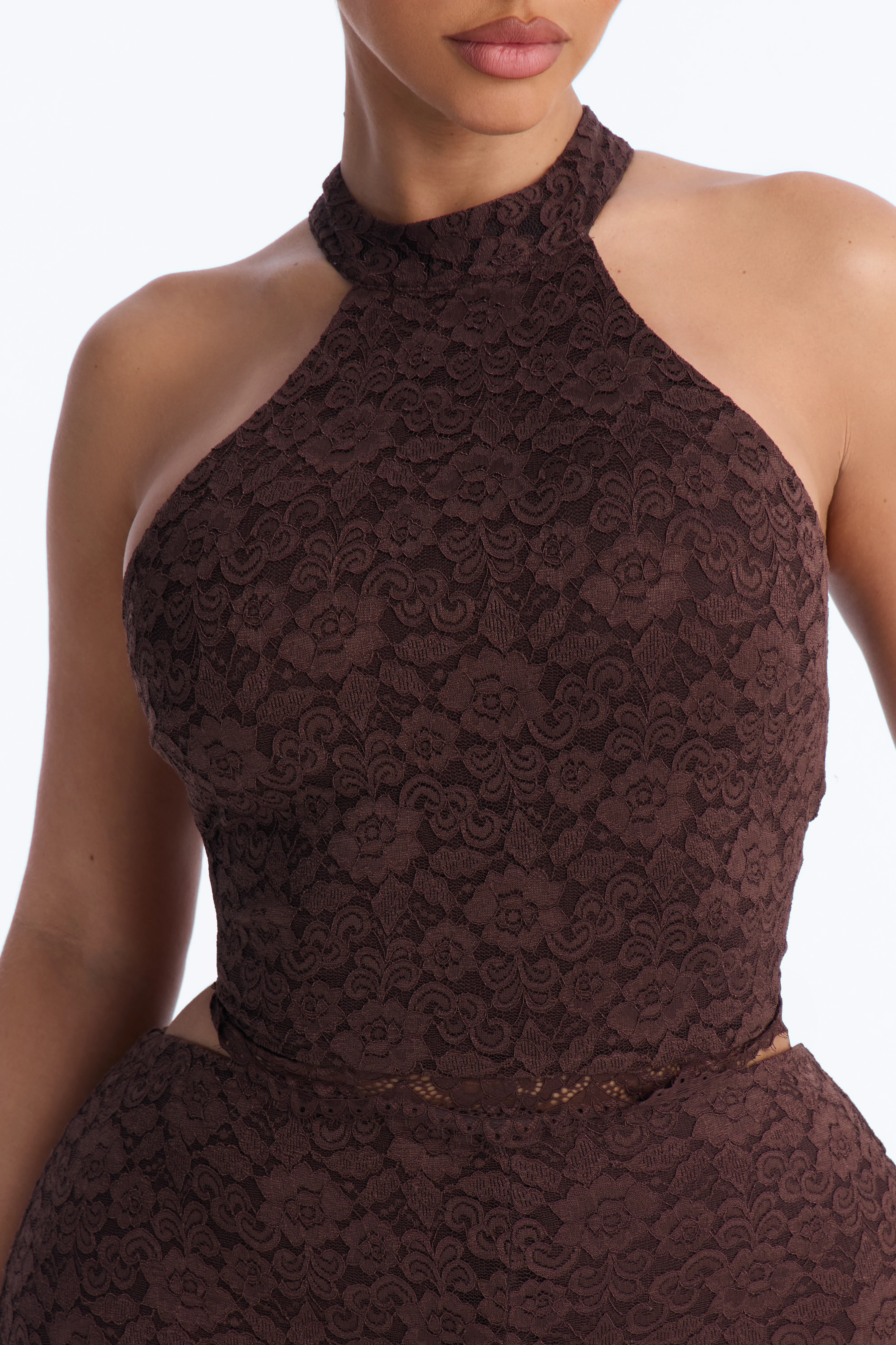 Sweet Lace Capri Set - Chocolate - Image 3