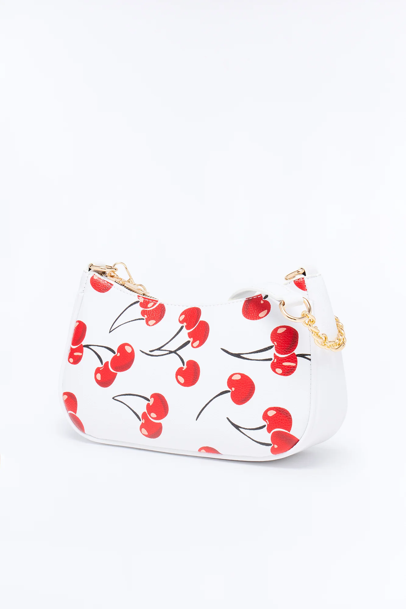 Sweet Like A Cherry Faux Leather Shoulder Bag - White - Image 4