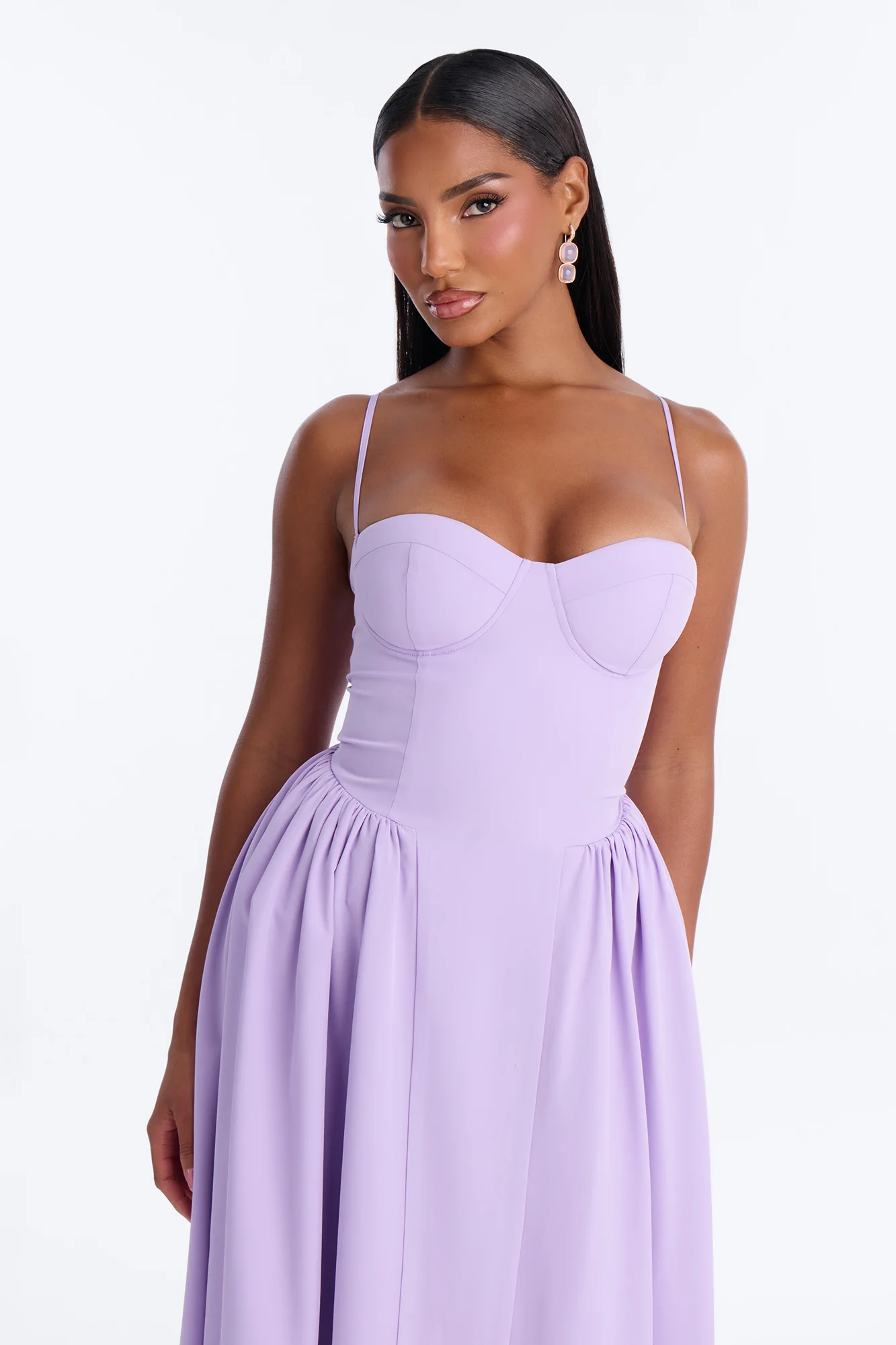 Sweet Love Corset Midi Dress - Lavender - Image 2