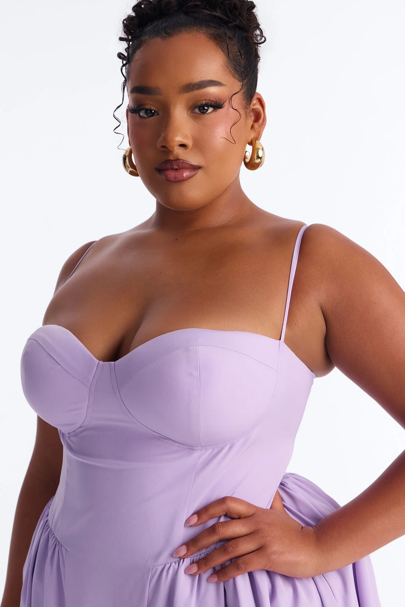 Sweet Love Corset Midi Dress - Lavender - Image 7