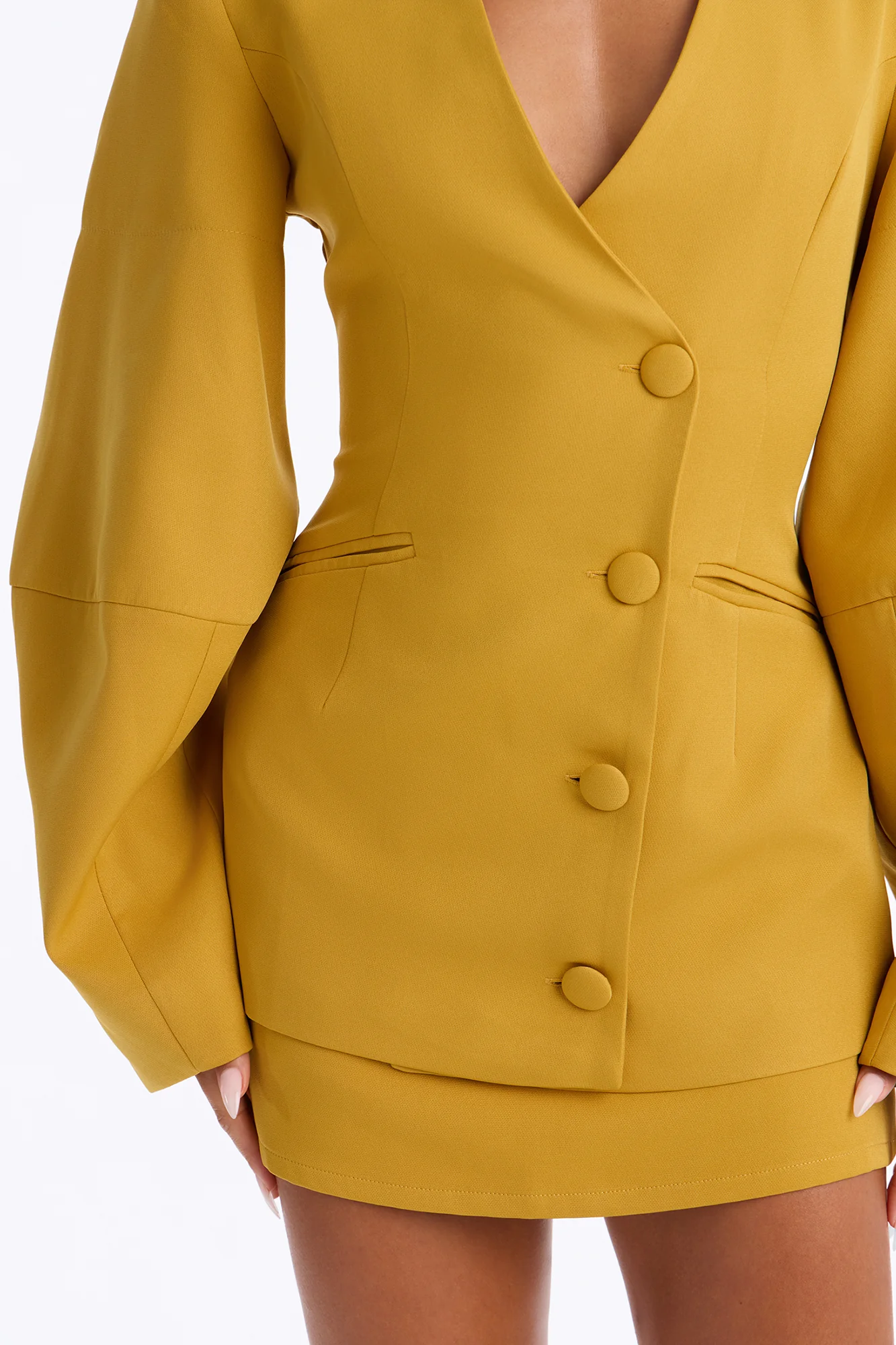 Sweet & Smart Barrel Sleeve Blazer - Chartreuse - Image 3
