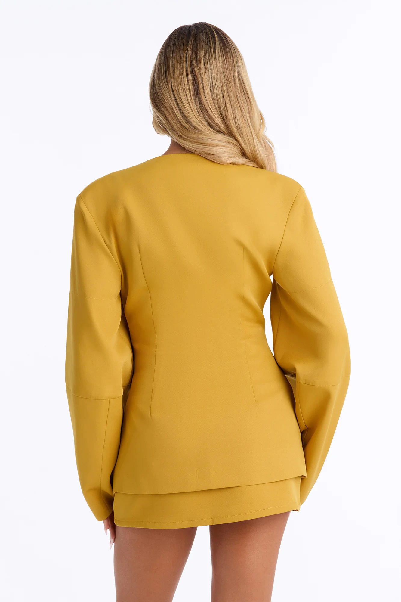 Sweet & Smart Barrel Sleeve Blazer - Chartreuse - Image 4