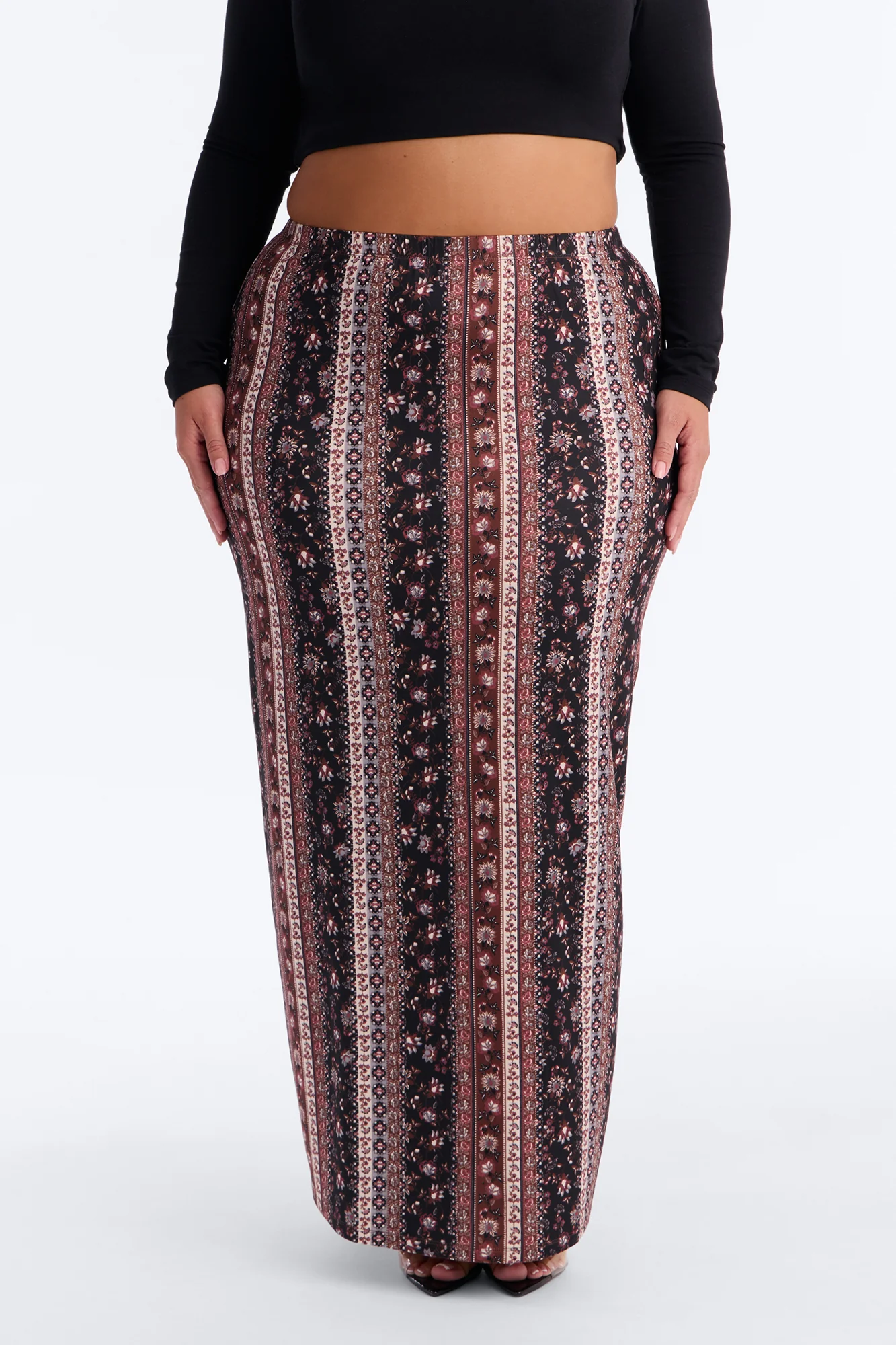 Sweeter Dreams Floral Maxi Skirt - Brown/combo - Image 5