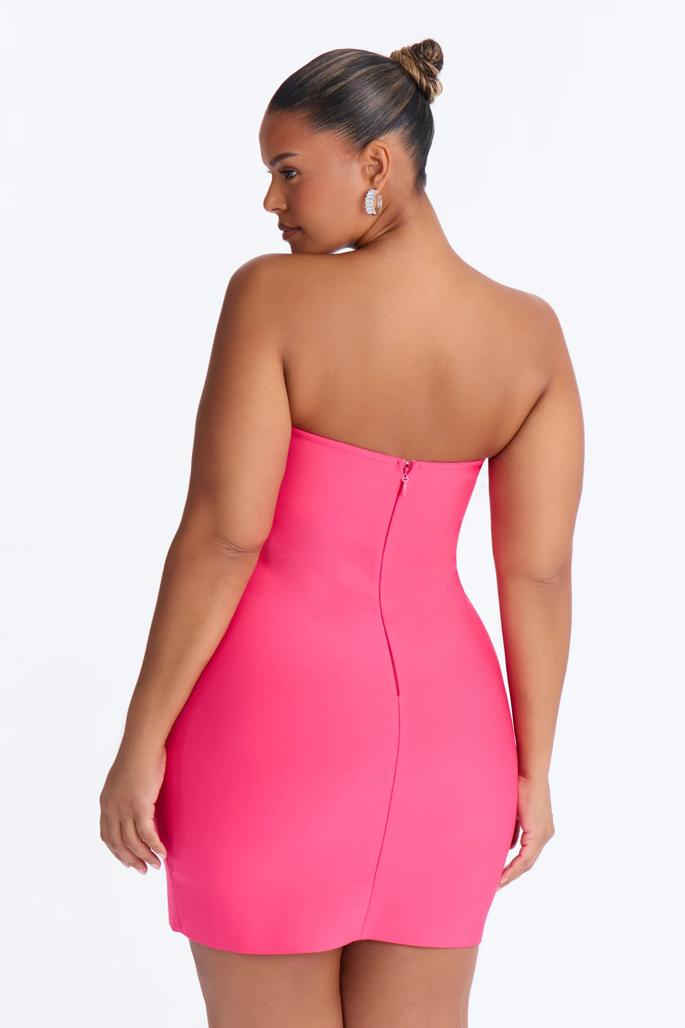 Sweetest Heart Embellished Mini Dress - Hot Pink - Image 8
