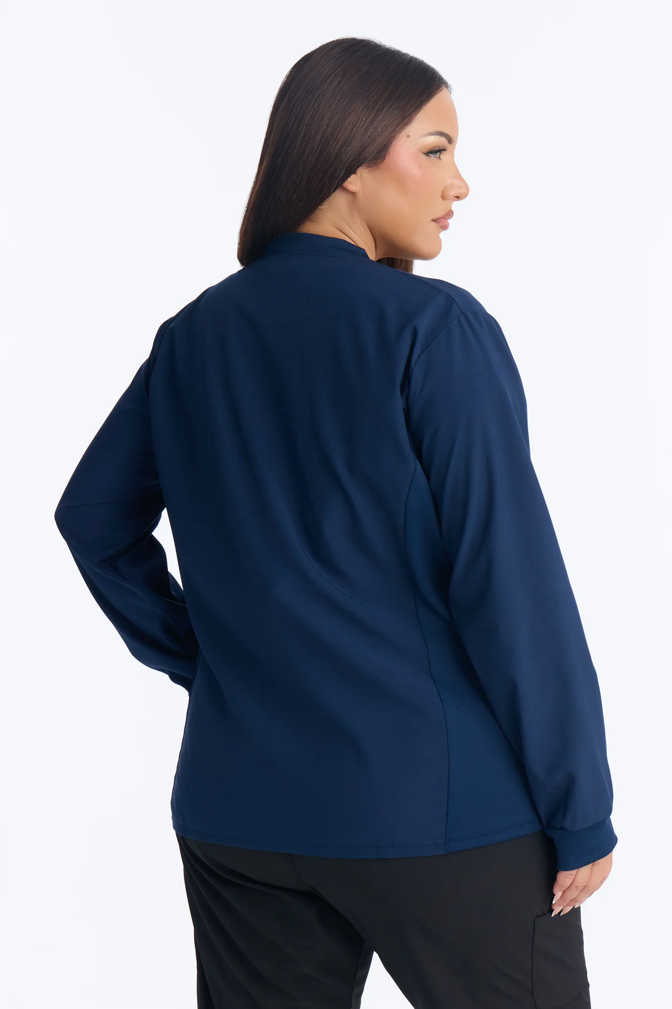 Take Care 4 Way Stretch Scrub Uniform Jacket - Navy - Image 8