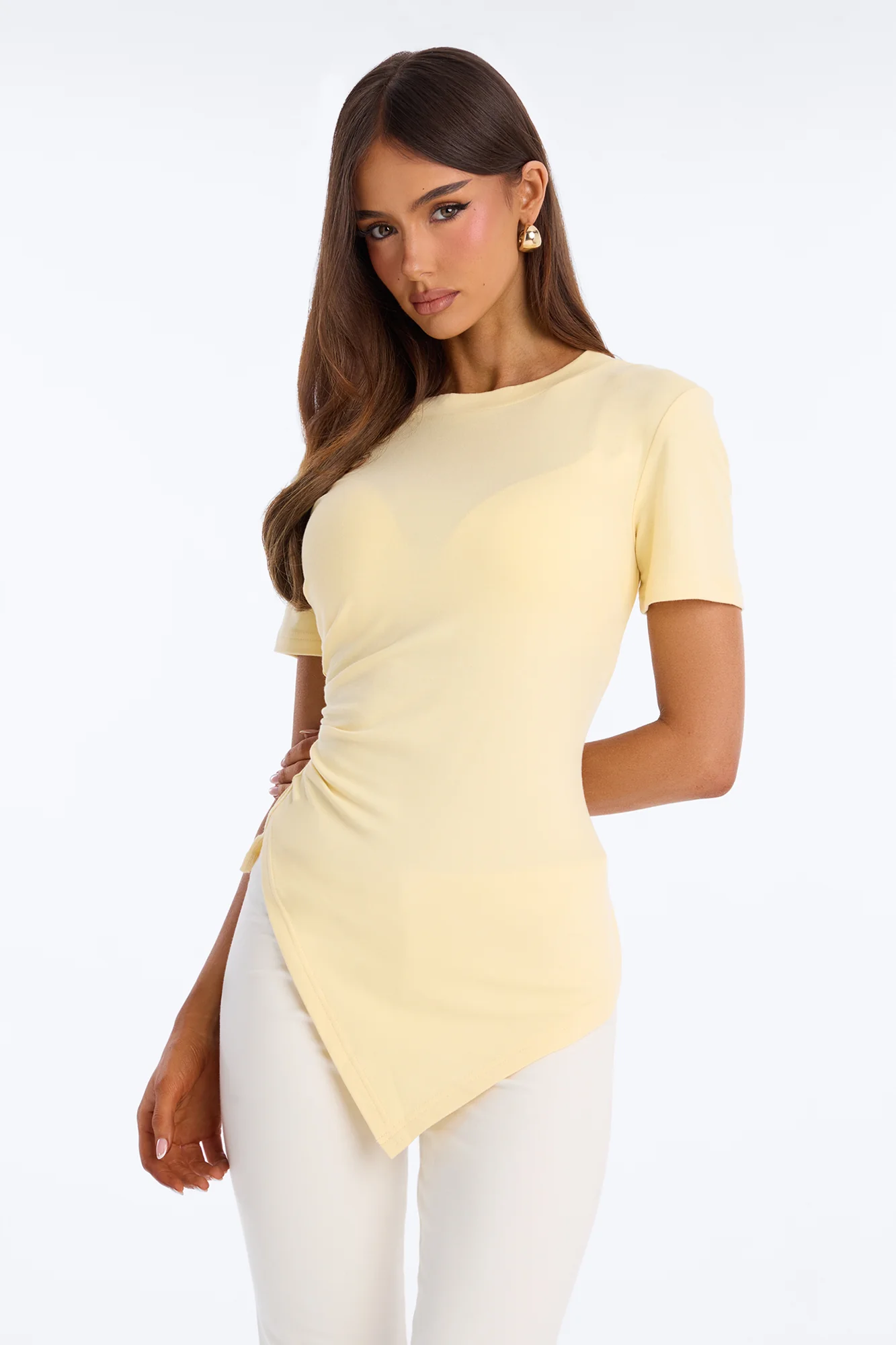 Take Control Asymmetrical Top - Butter Yellow