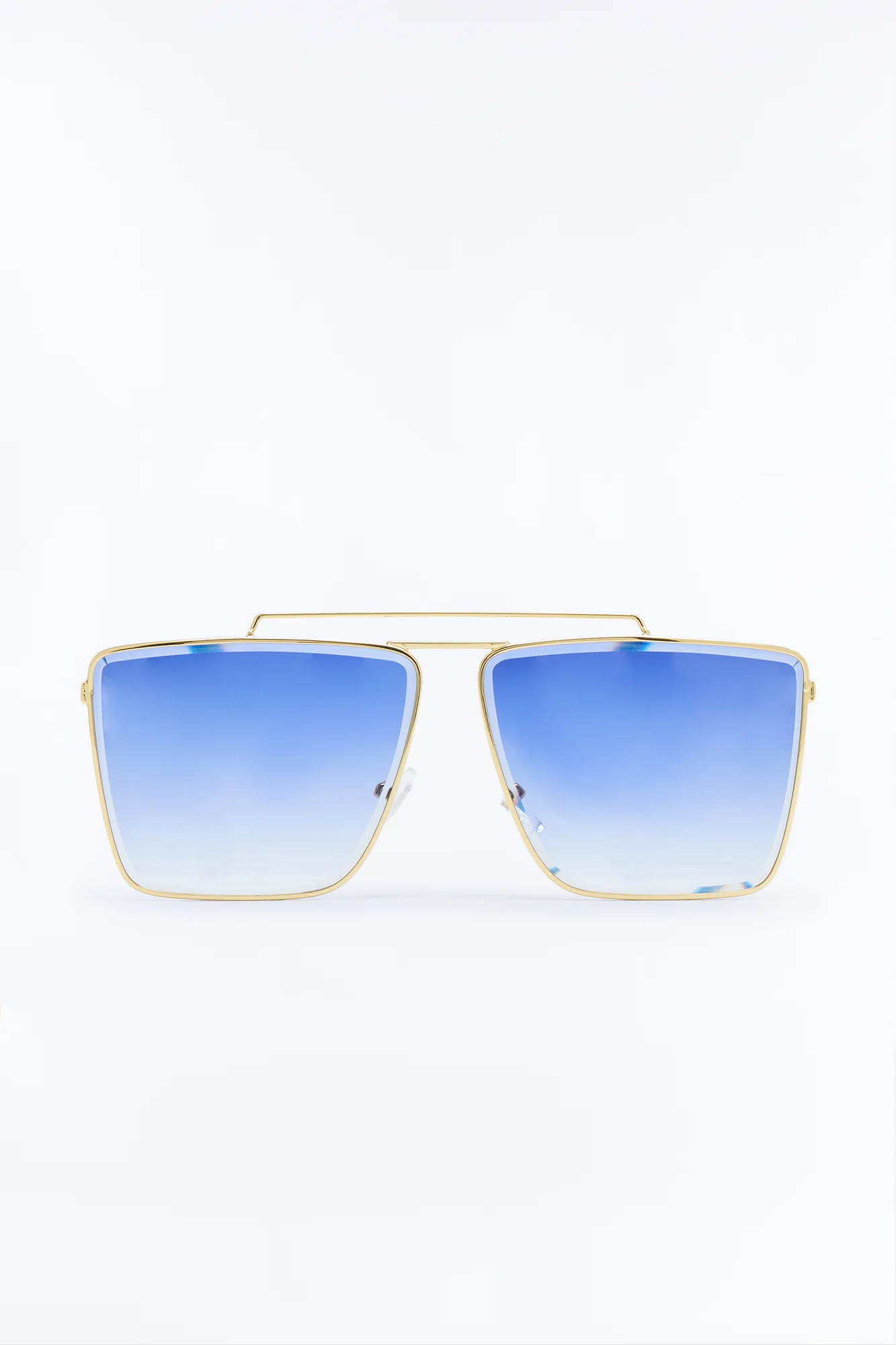 Taking My Chances Sunglasses - Gold/Blue - Image 3