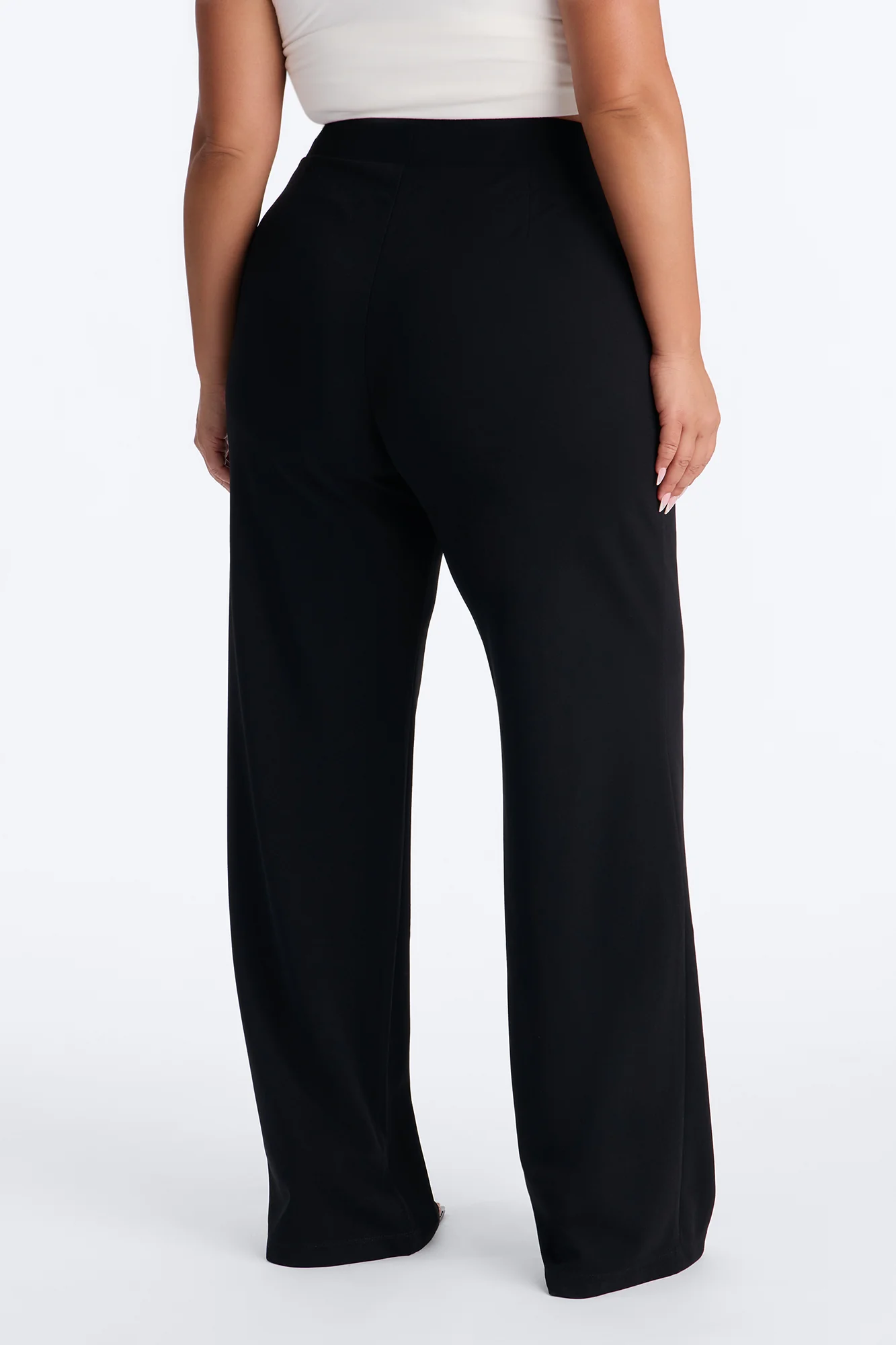 Tall Celine Aria Wide Leg Pants - Black - Image 7