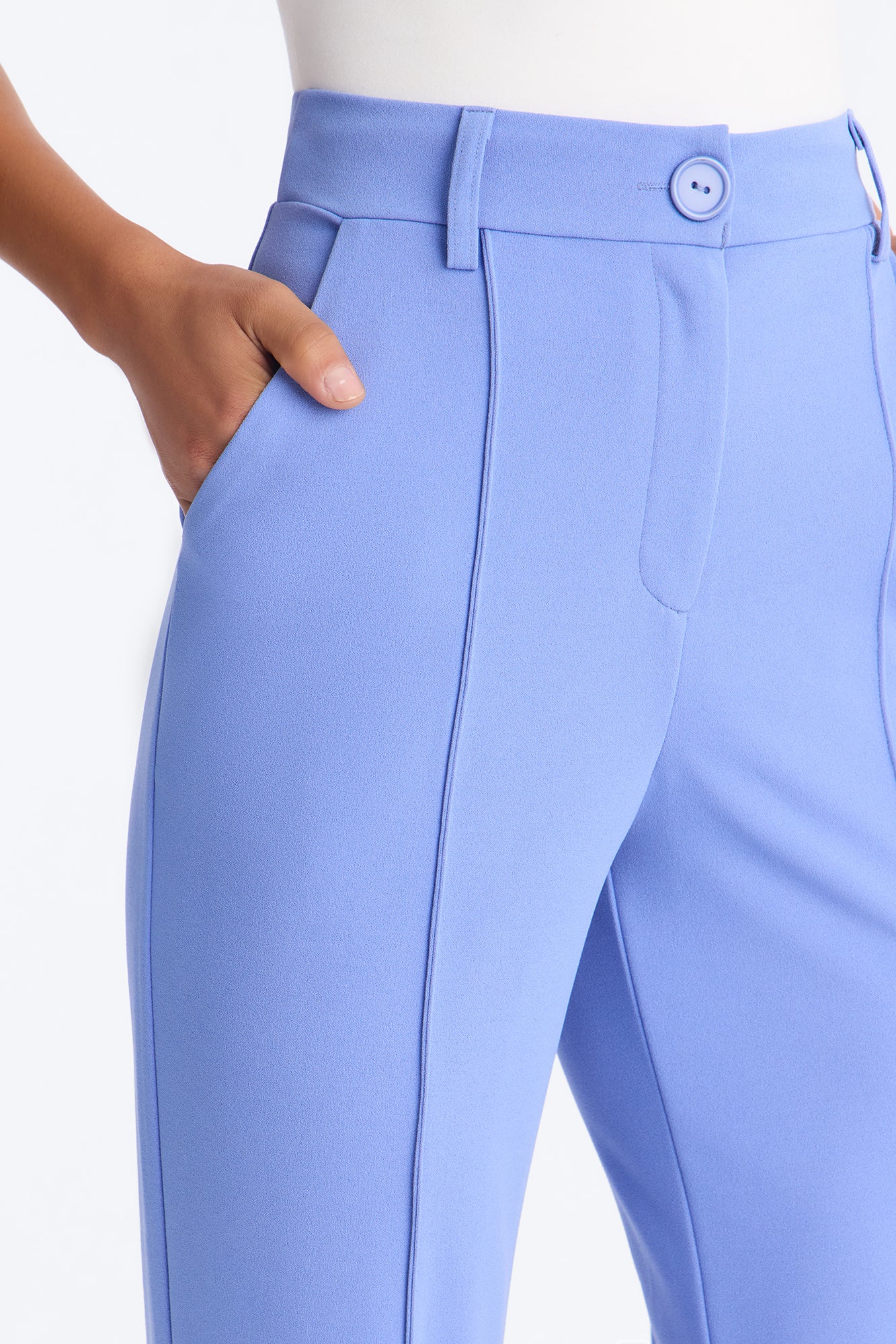 Tall Heidi Wide Leg Trouser Pant - Periwinkle - Image 3