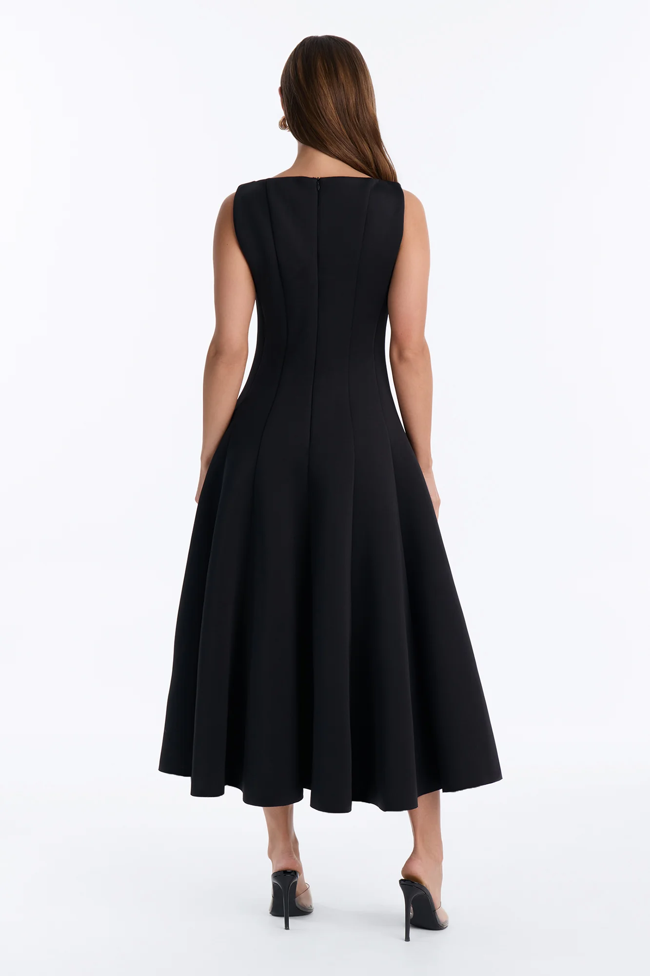 Tall Sweet Sunday Pleated Midi Dress - Black - Image 3