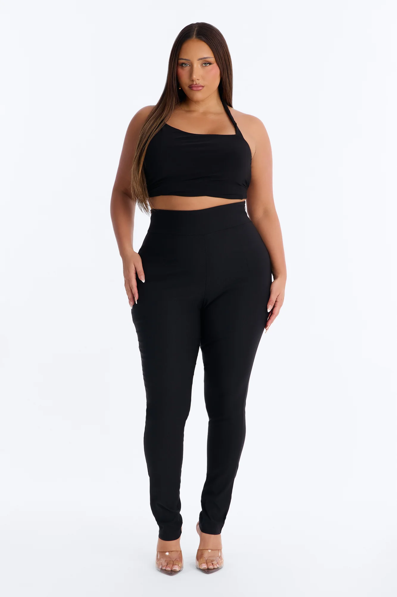 Tall Venetian High Rise Pants - Black - Image 5