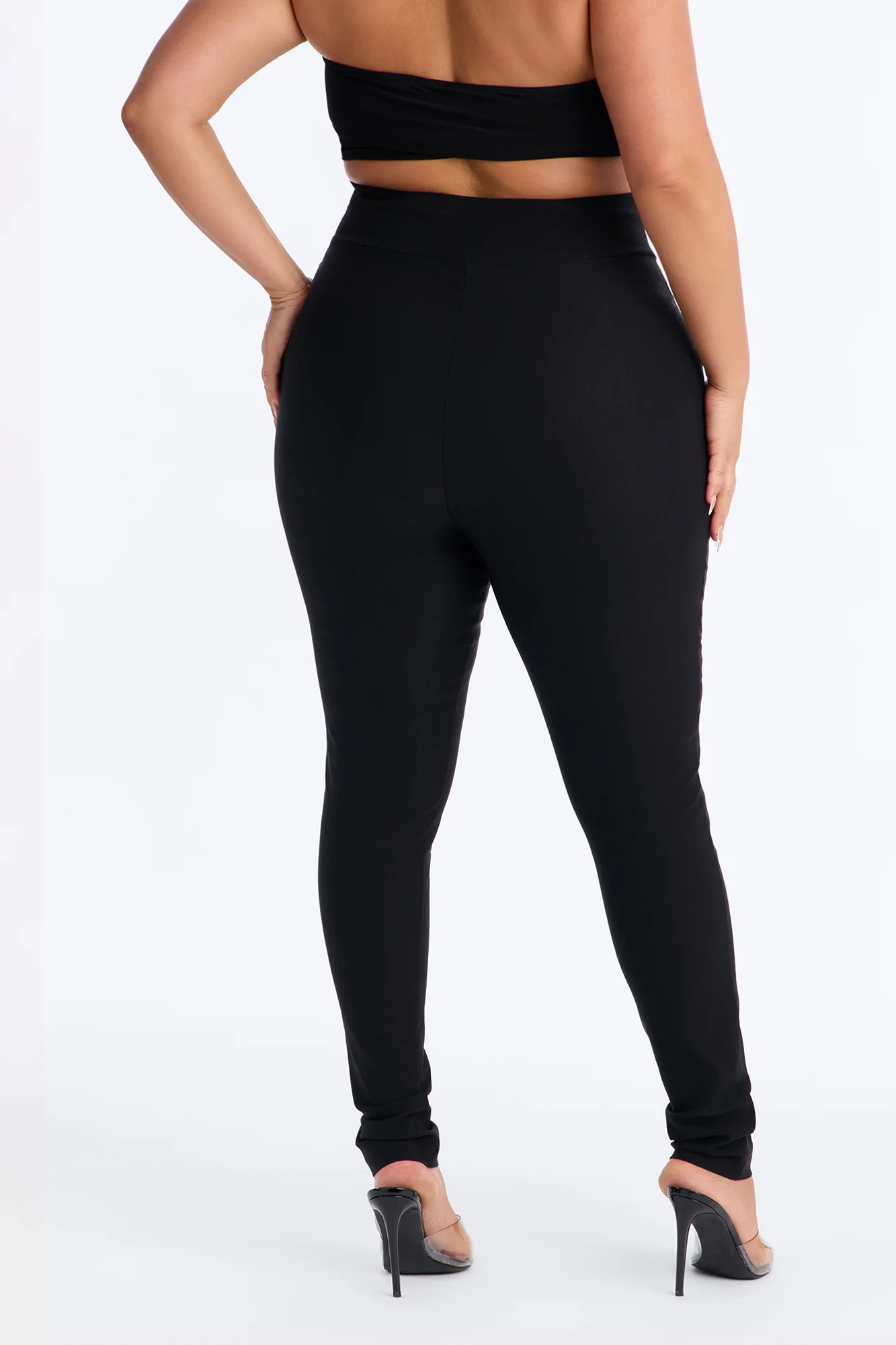 Tall Venetian High Rise Pants - Black - Image 6