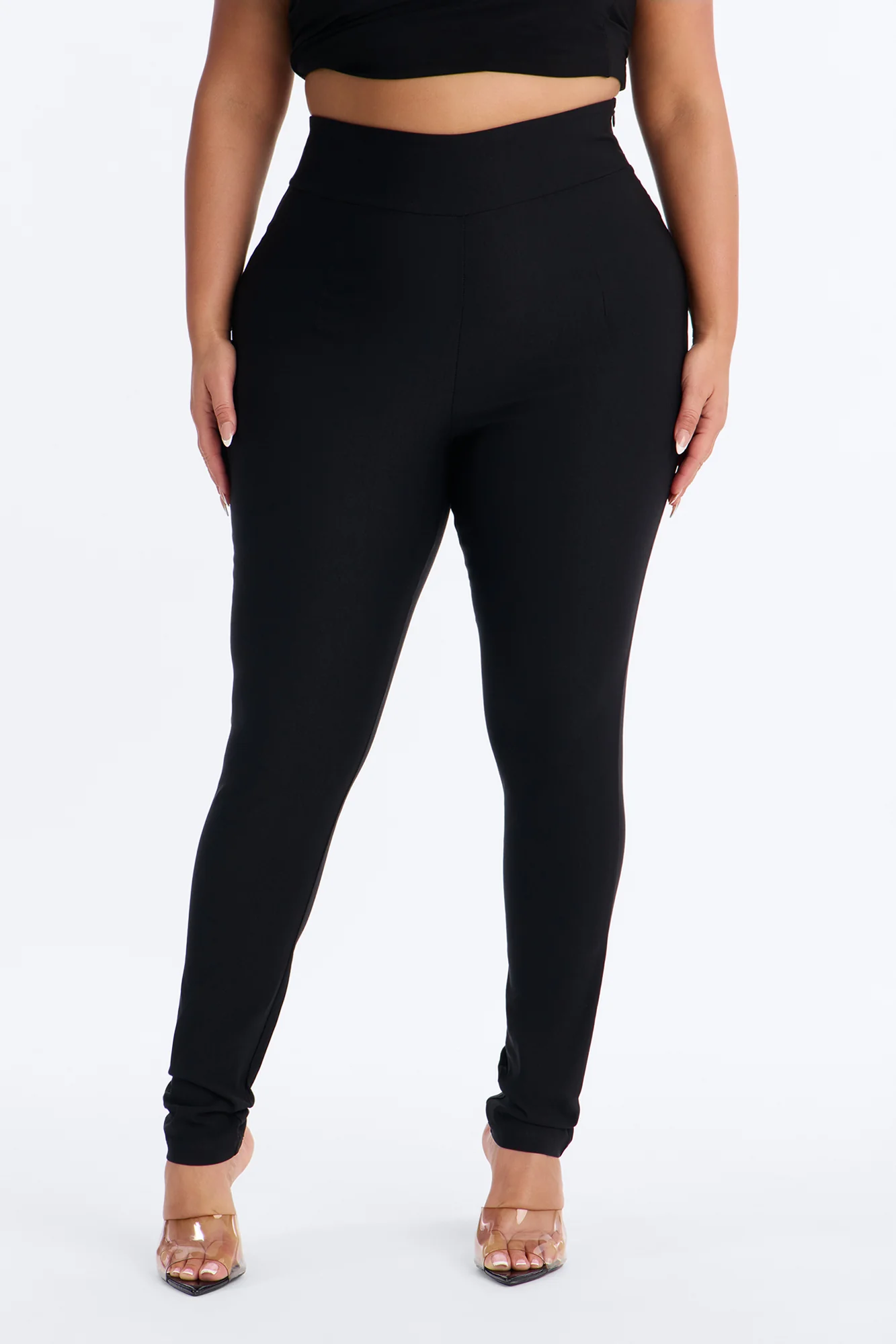 Tall Venetian High Rise Pants - Black - Image 7