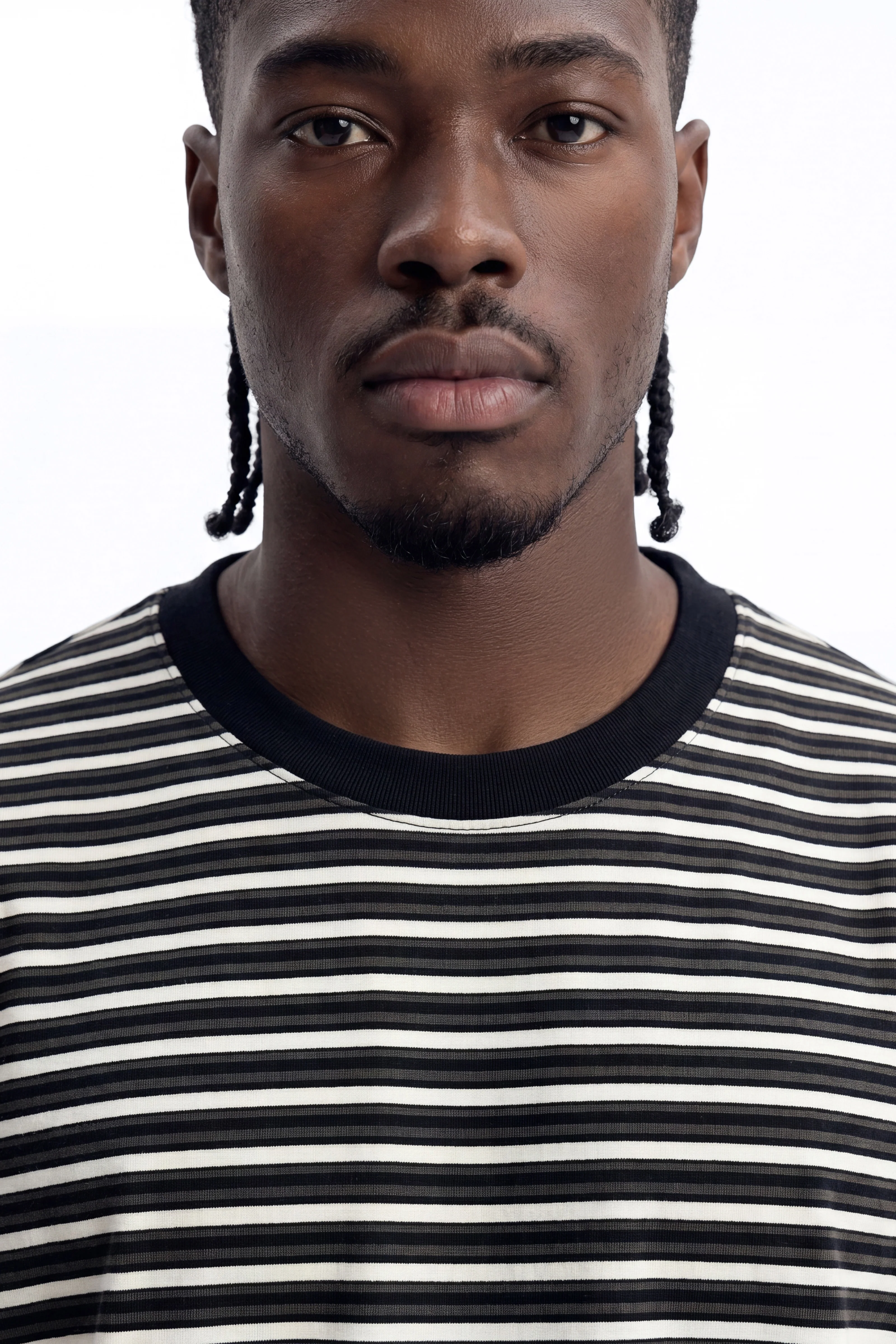 Tate Stripe Oversized Crewneck Tee - Black/combo - Image 3