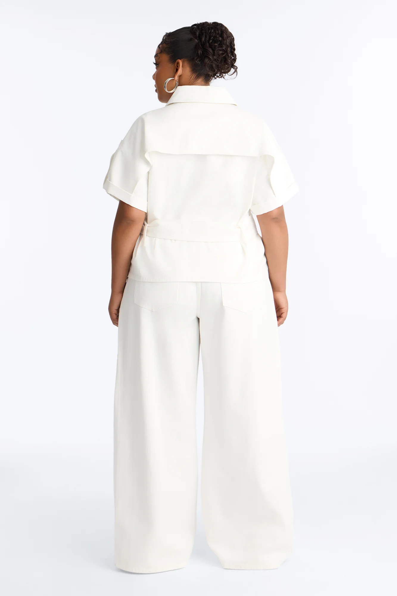 Tatiana Twill Moto Jacket - Ivory - Image 7