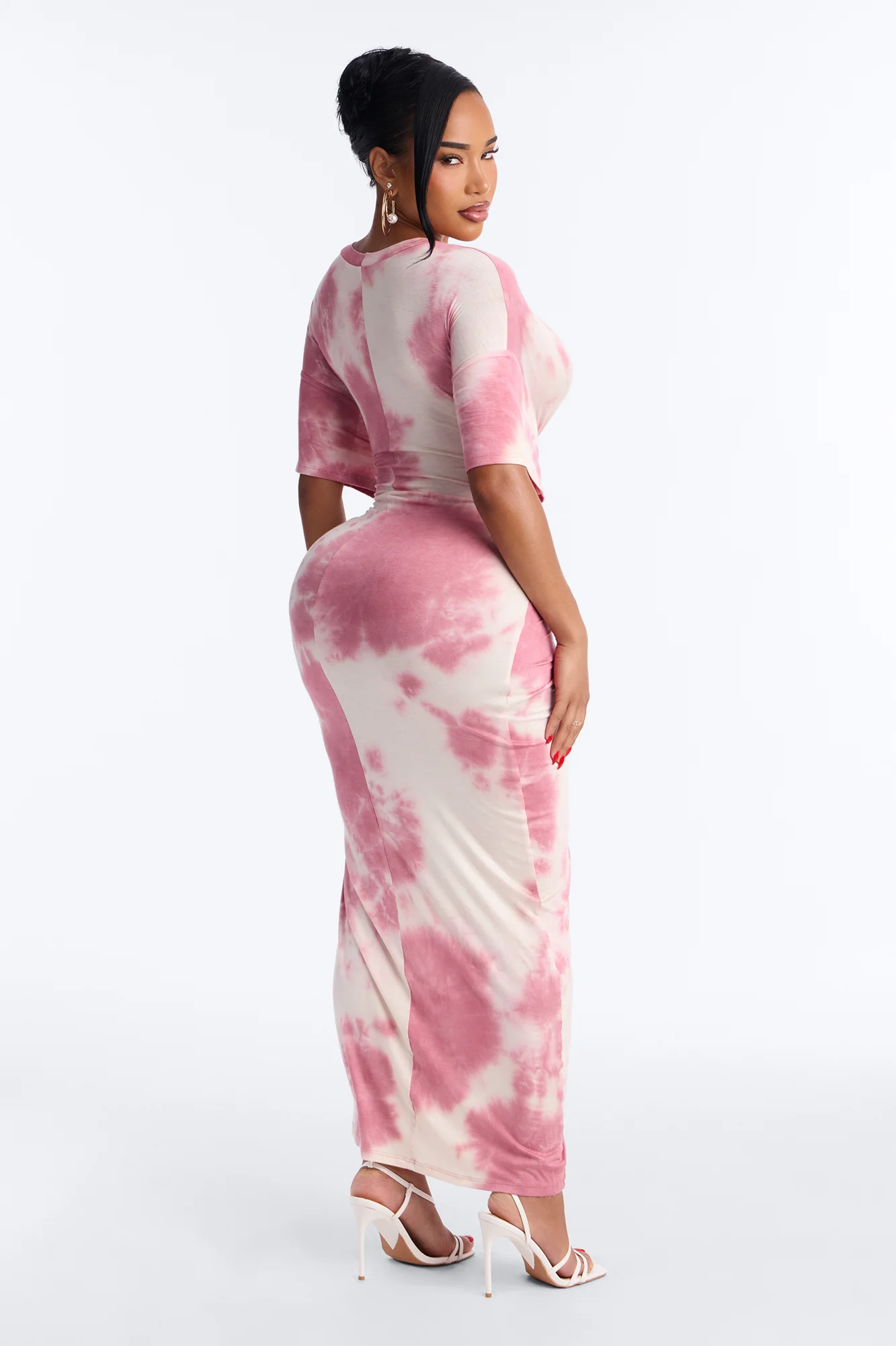 Tatum Tie Dye Maxi Dress - Pink/combo - Image 4