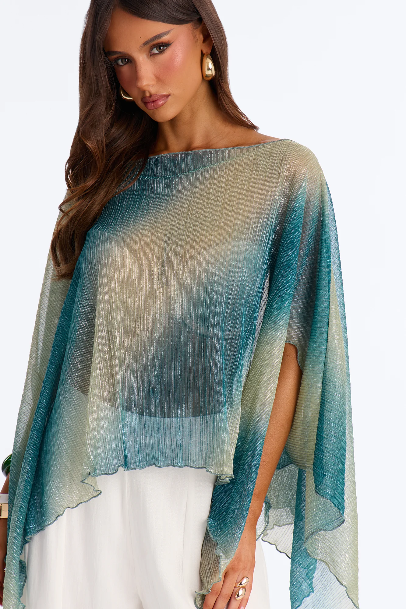 Taylor Ombre Metallic Knit Top - Blue/combo - Image 3