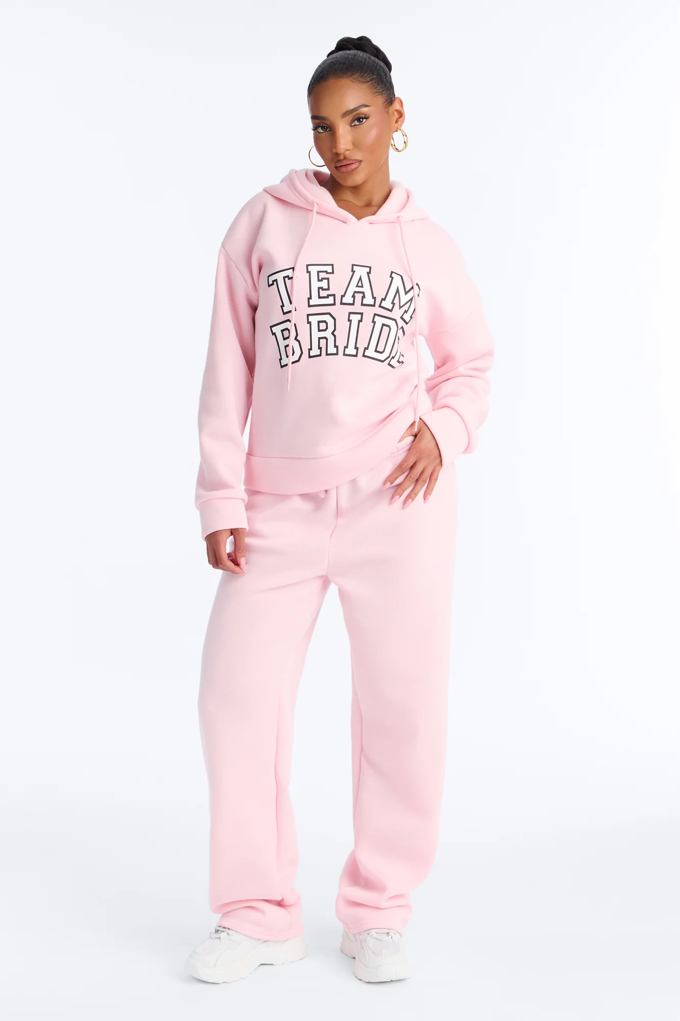 Team Bride PJ Hoodie & Sweatpant Set - Pink