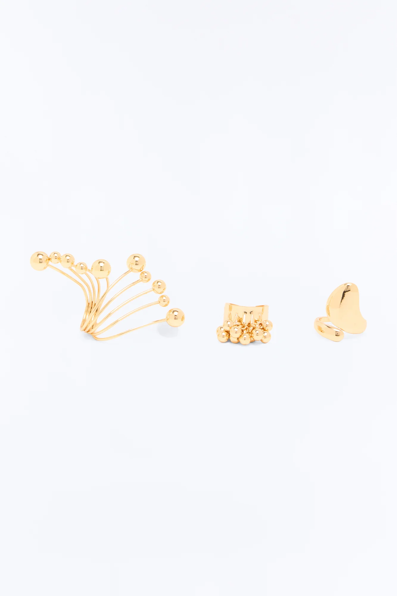 Temp Me 3 Piece Ring Set - Gold - Image 3
