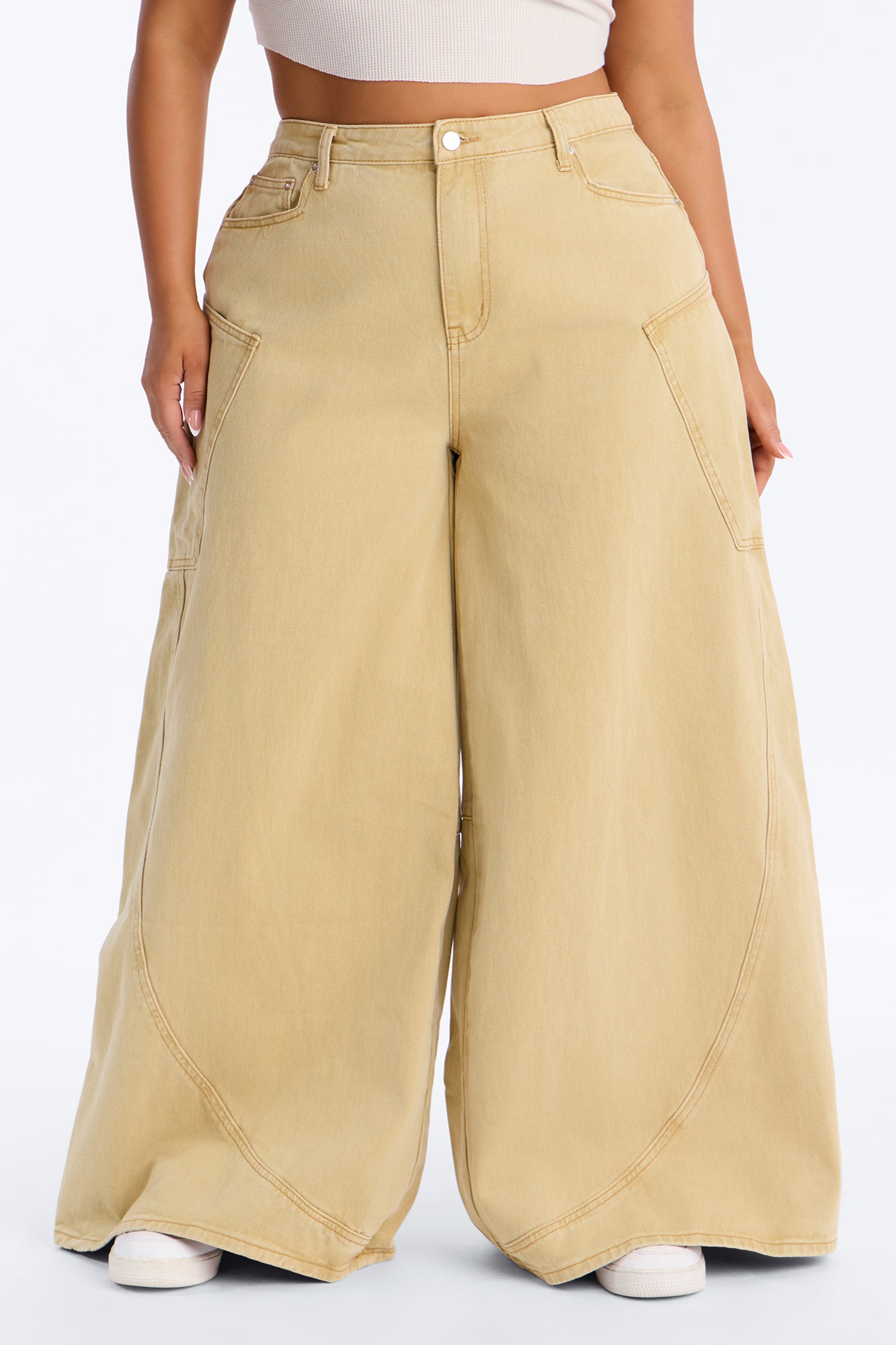 Tenants Wide Leg Barrel Pant - Mustard - Image 10