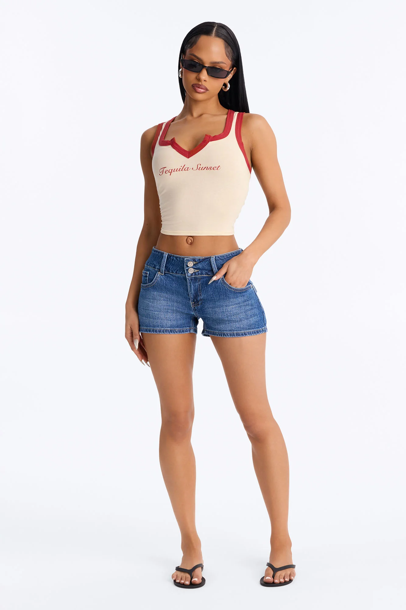 Tequila Sunset Contrast Tank Top - Butter Yellow - Image 3