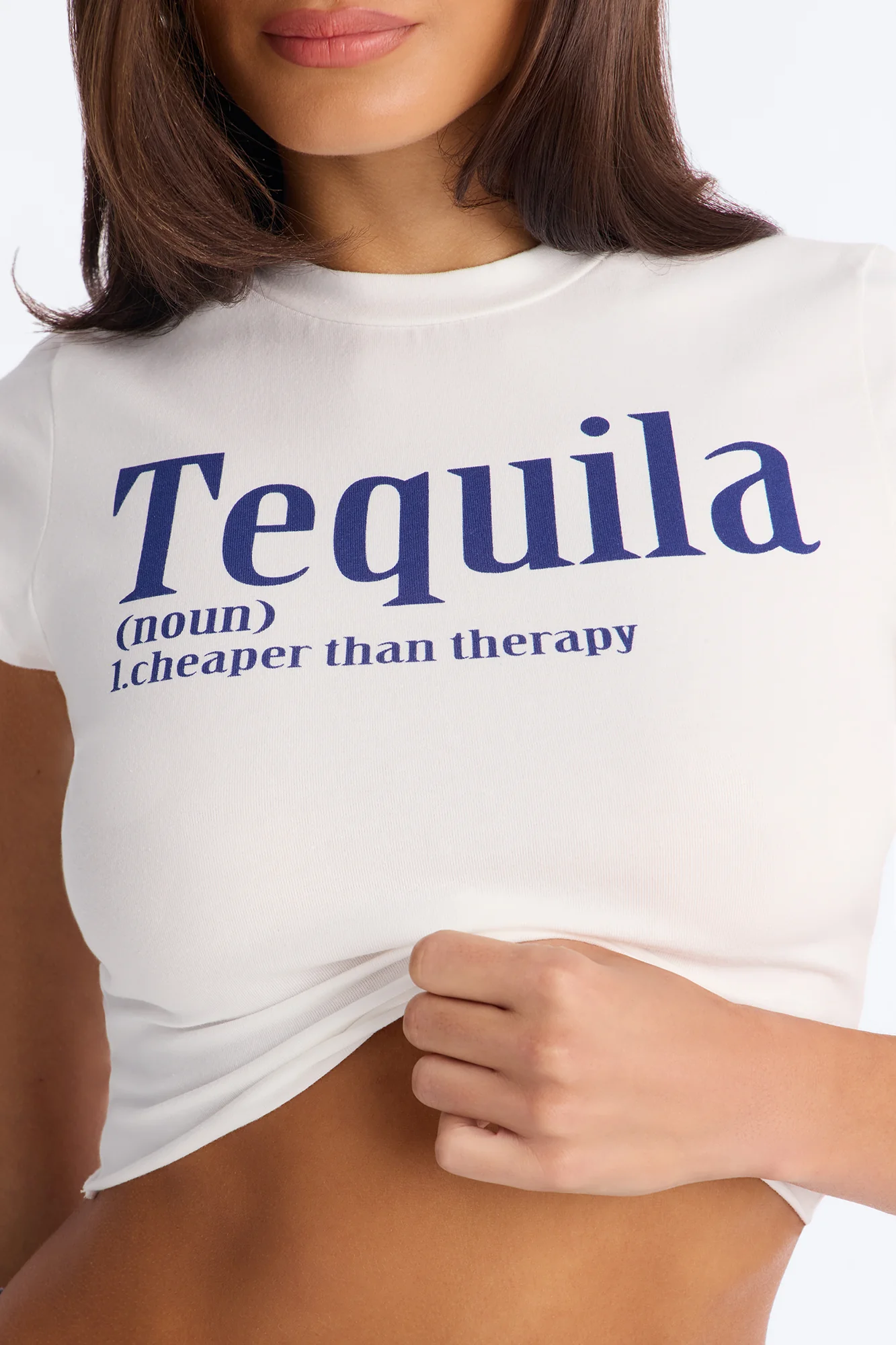 Tequila Therapy Baby Tee - White - Image 3
